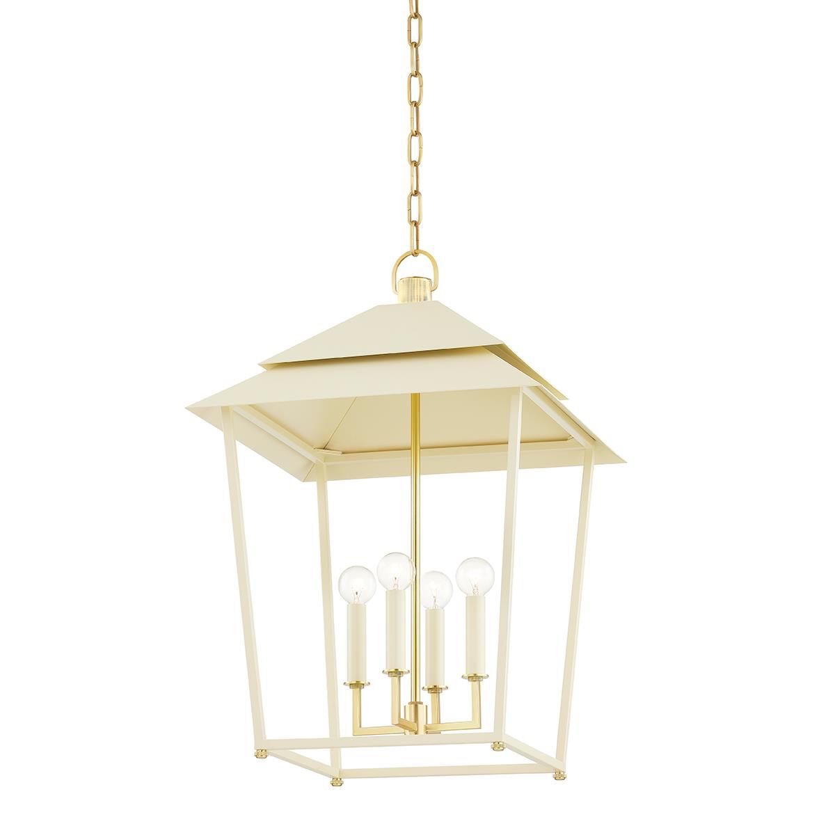 Hudson Valley Lighting Natick 18 Inch Cage Pendant Natick - 5127-AGB-SSD - Transitional