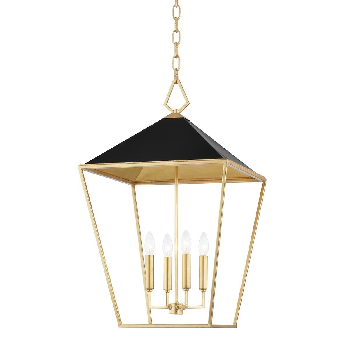 Hudson Valley Lighting Paxton 18 Inch Cage Pendant Paxton - 5718-GL-BK - Transitional