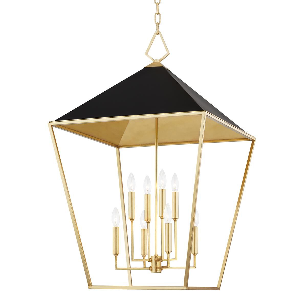 Hudson Valley Lighting Paxton 24 Inch Cage Pendant Paxton - 5724-GL-BK - Transitional