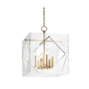 Hudson Valley Lighting Travis 20 Inch Cage Pendant Travis - 5920-AGB - Transitional