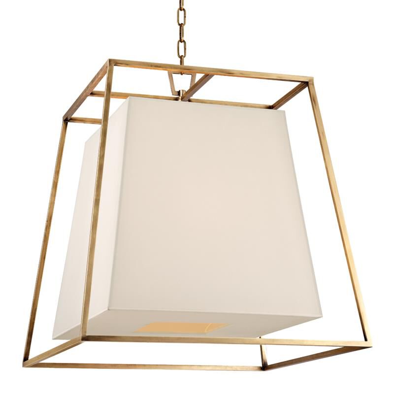 Hudson Valley Lighting Kyle 24 Inch Cage Pendant Kyle - 6924-AGB-WS - Transitional