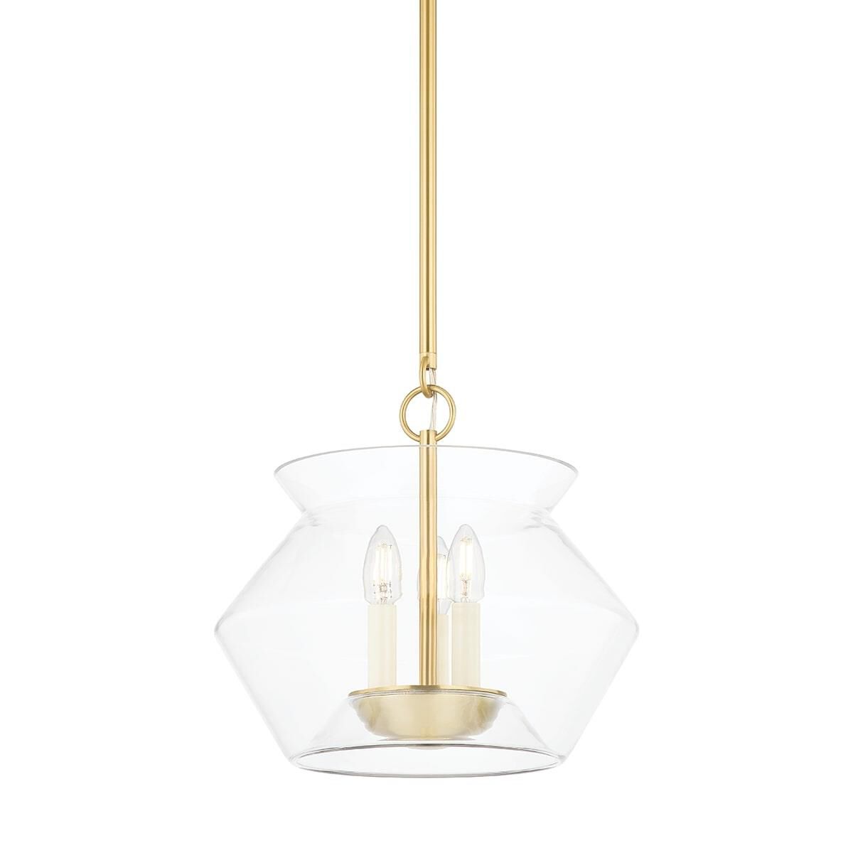 Hudson Valley Lighting Edmonton 15 Inch Cage Pendant Edmonton - 8115-AGB - Modern Contemporary