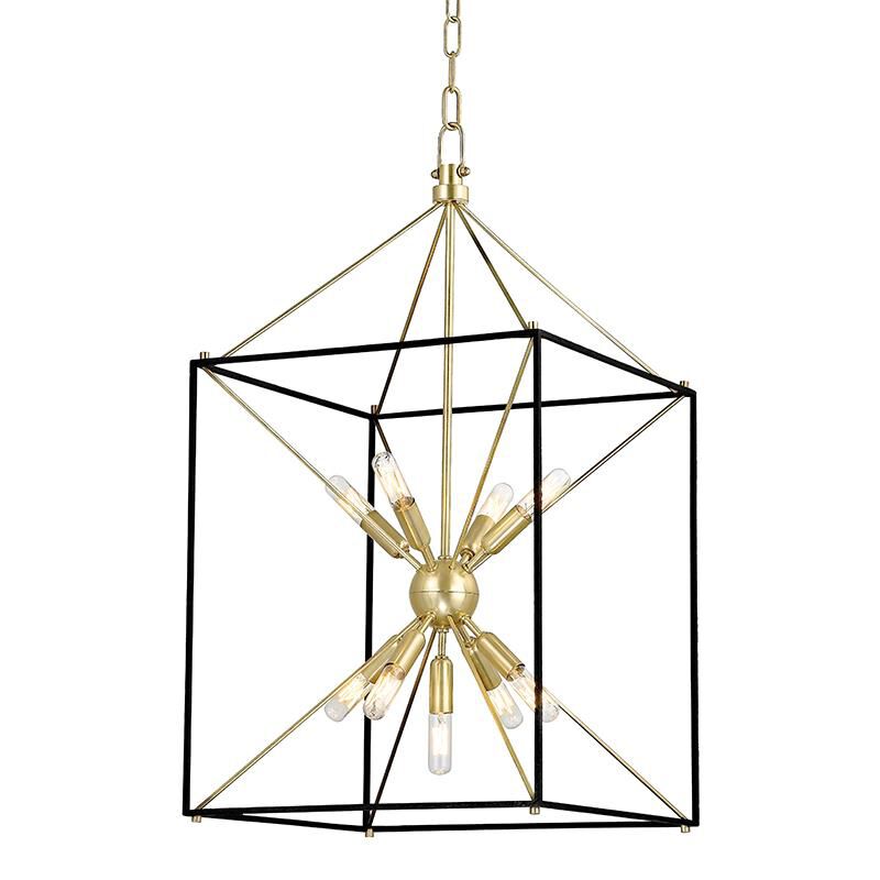 Hudson Valley Lighting Glendale 16.25 Inch Cage Pendant Glendale - 8916-AGB - Mid-Century Modern
