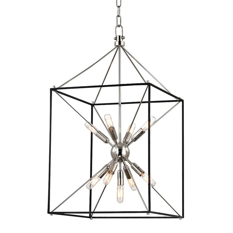 Hudson Valley Lighting Glendale 16.25 Inch Cage Pendant Glendale - 8916-PN - Mid-Century Modern