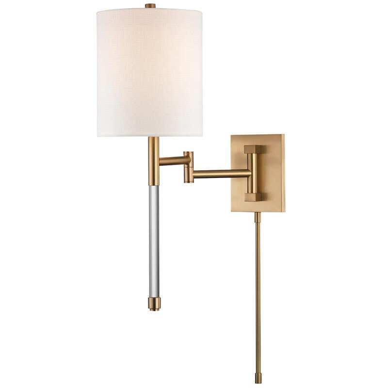 Hudson Valley Lighting Englewood 8.5 Inch Wall Swing Lamp Englewood - 9421-AGB - Modern Contemporary