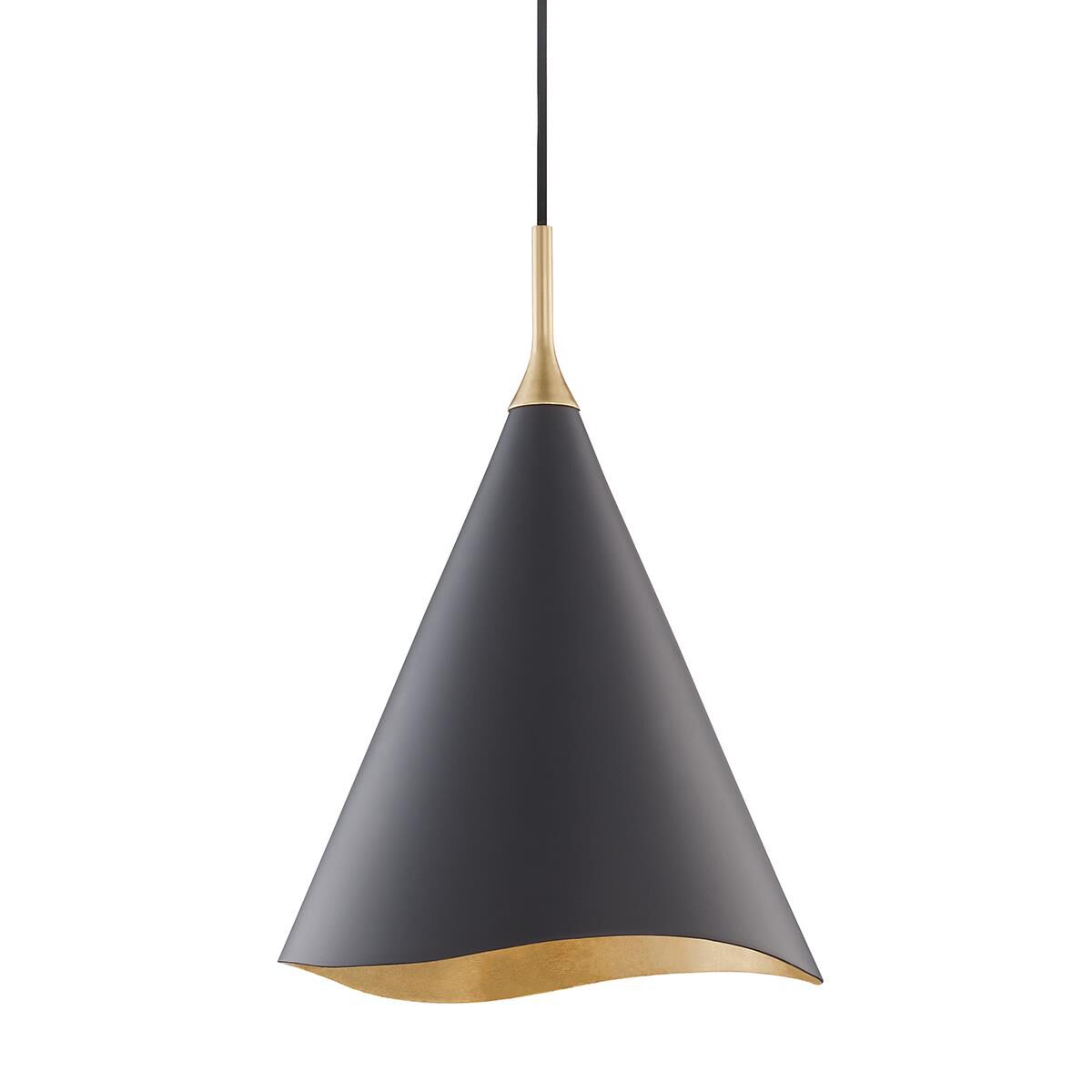 Hudson Valley Lighting Martini 13 Inch Large Pendant Martini - 9613-GL-BLK - Modern Contemporary
