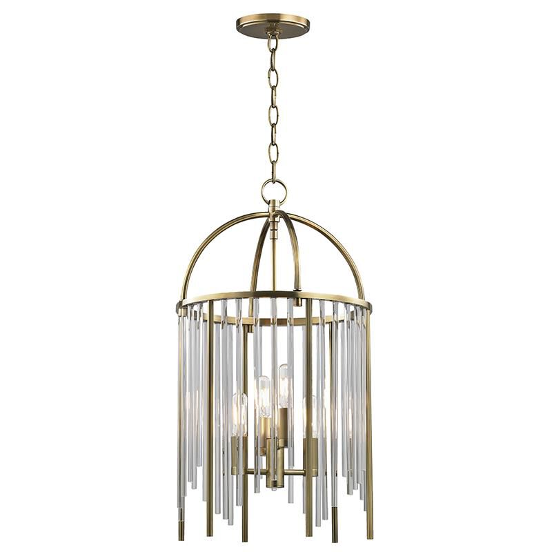 Hudson Valley Lighting Lewis 13 Inch Cage Pendant Lewis - 2512-AGB - Transitional
