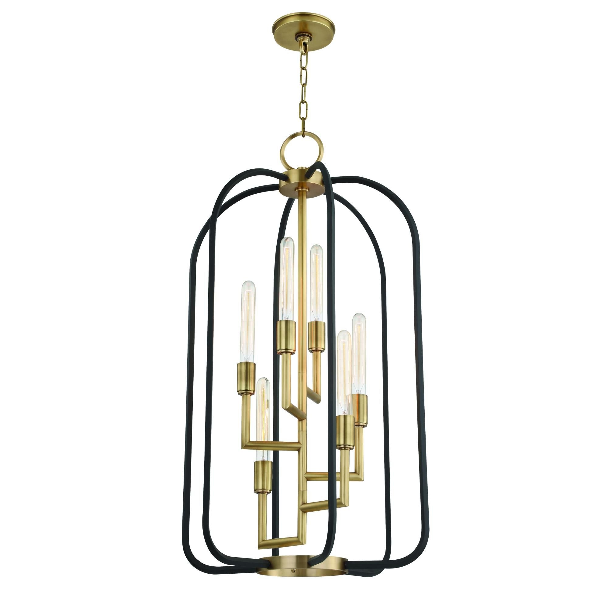 Hudson Valley Lighting Angler 20 Inch Cage Pendant Angler - 8316-AGB - Transitional