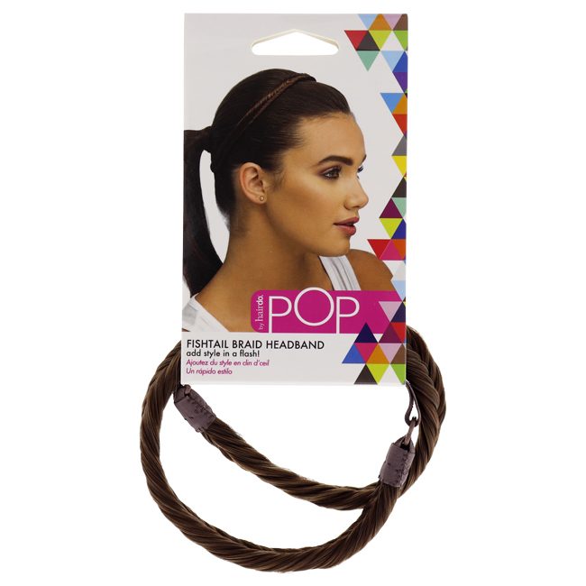 Pop Fishtail Braid Headband - R10 Chestnut