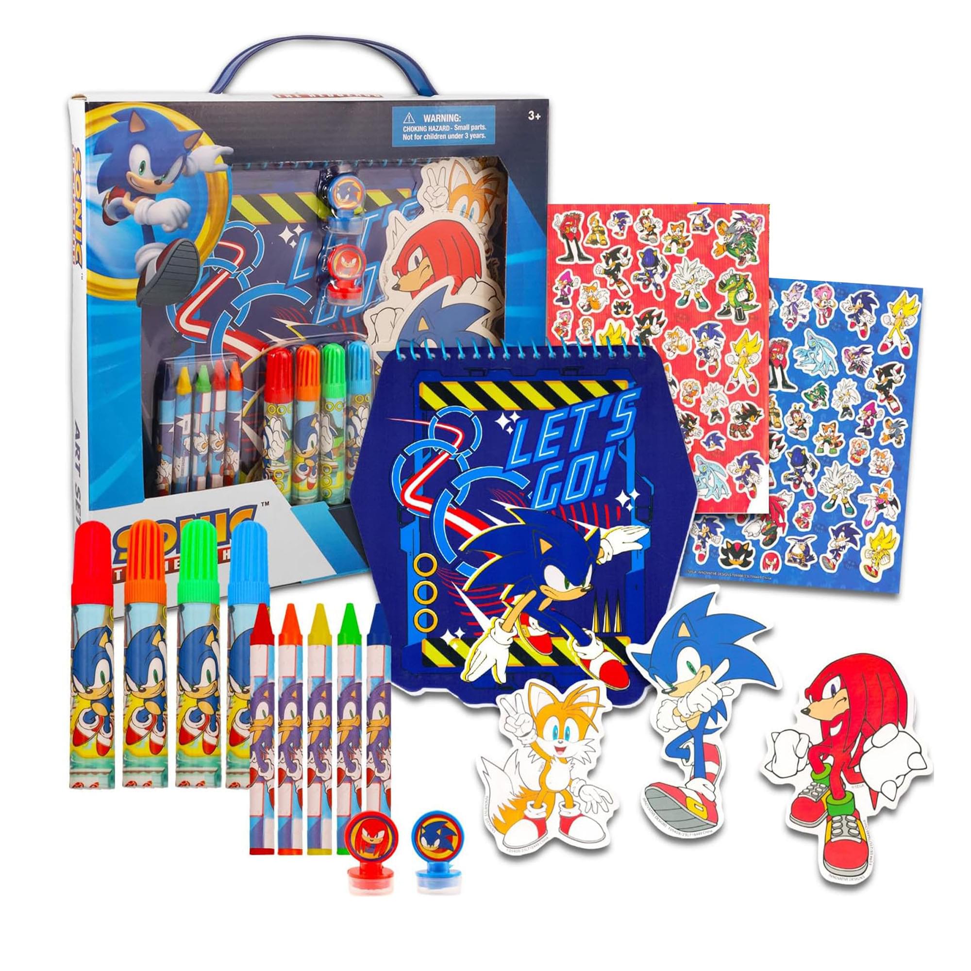 Sonic The Hedgehog Art Set | Notebook, Crayons, Markers, More