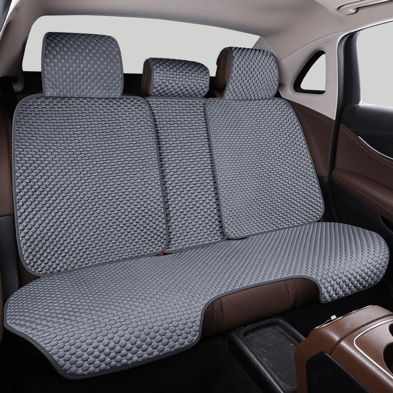 Ice Silk Cooling Breathable Car Seat Protective Front Car Seat Cover, Grey - Rear Seat