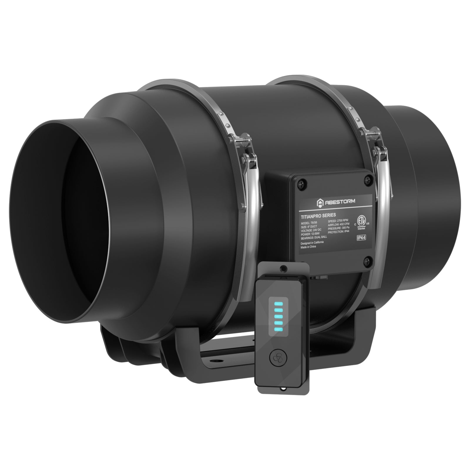 Abestorm 402 CFM TitianPro S6,Inline Duct Fan, Ventilation Exhaust Fan for Cooling Booster, Grow Tents, Hydroponics