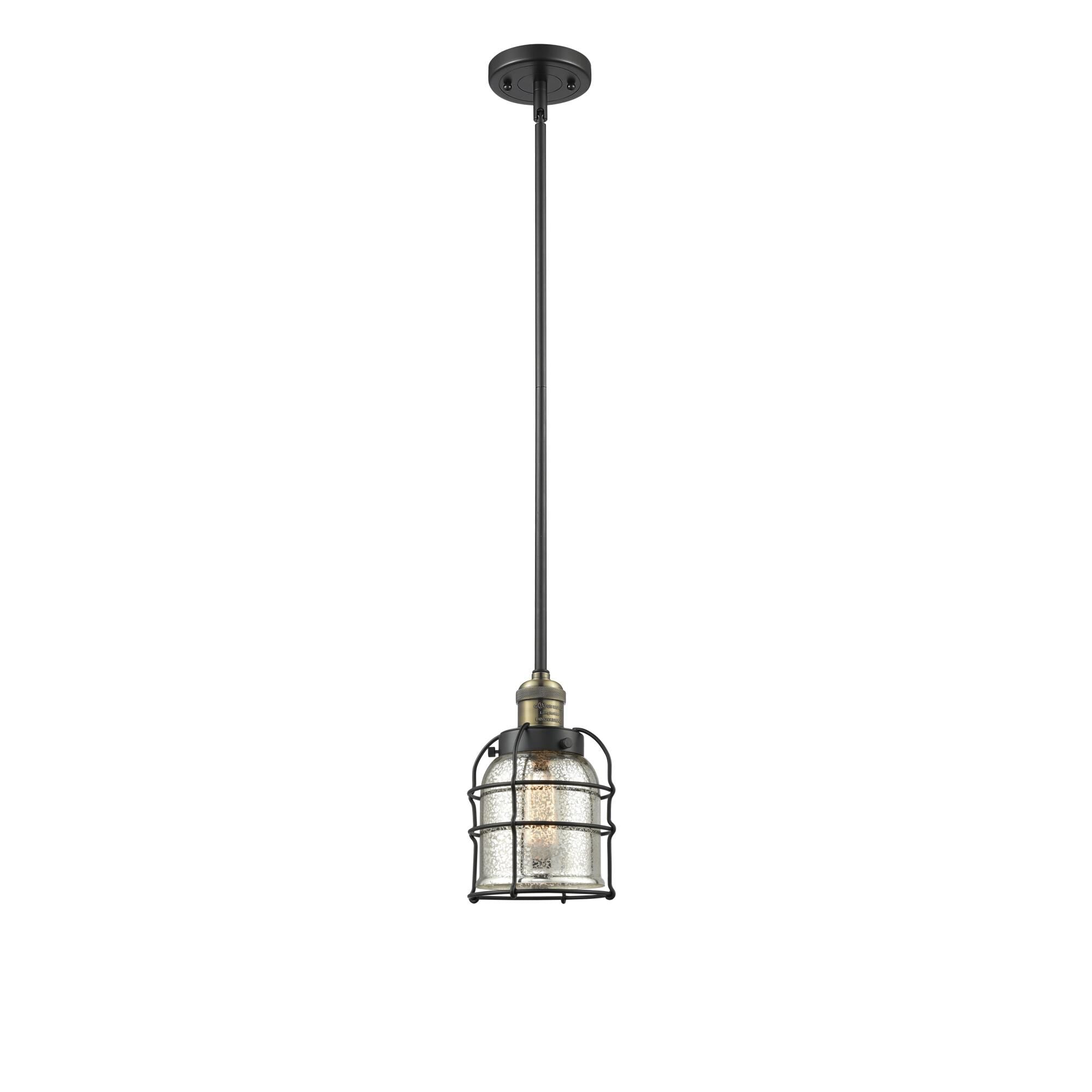 Innovations Lighting Bruno Marashlian Small Bell Cage 6 Inch Mini Pendant Small Bell Cage - 201S-BAB-G58-CE - Restoration-Vintage