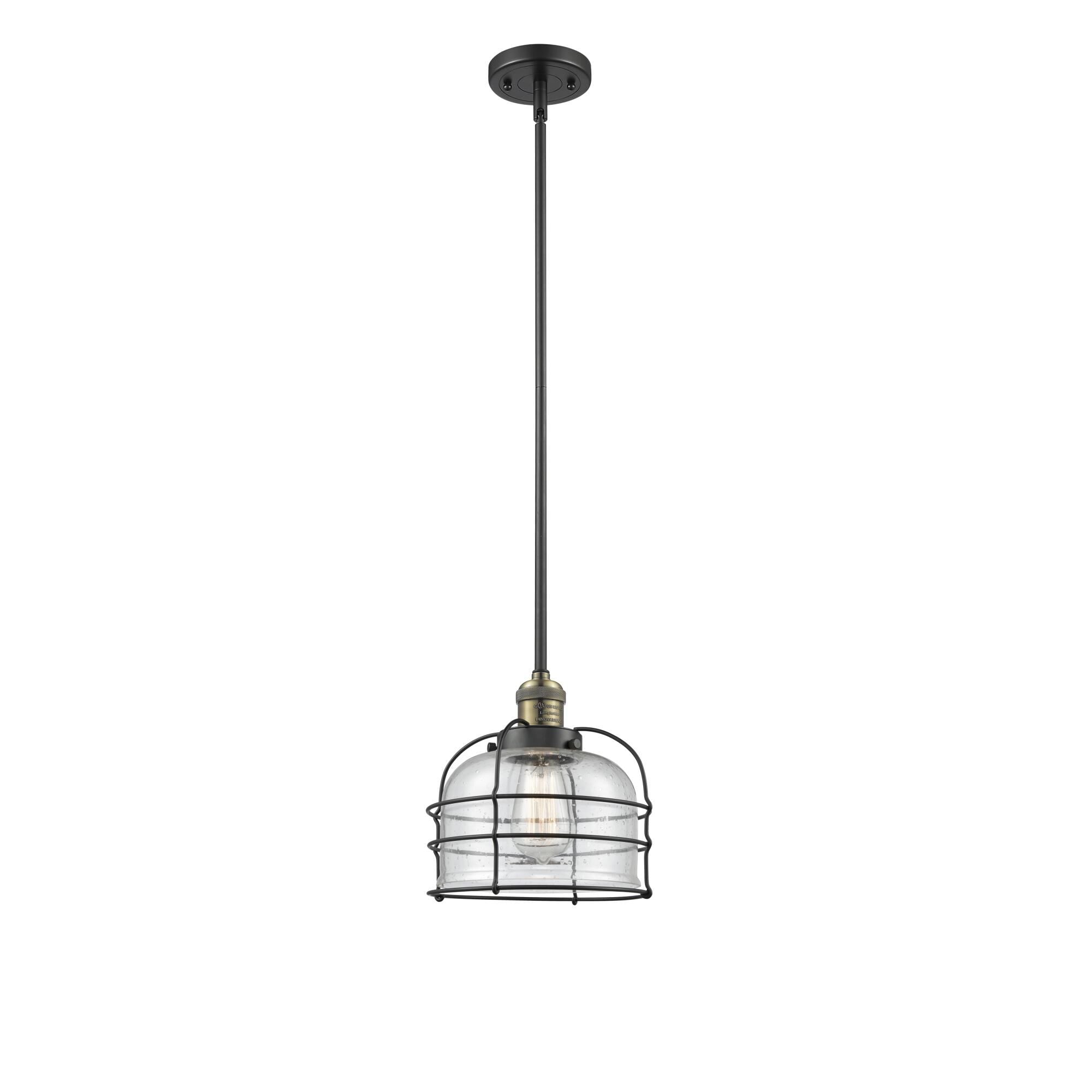 Innovations Lighting Bruno Marashlian Large Bell Cage 9 Inch Mini Pendant Large Bell Cage - 201S-BAB-G74-CE - Restoration-Vintage