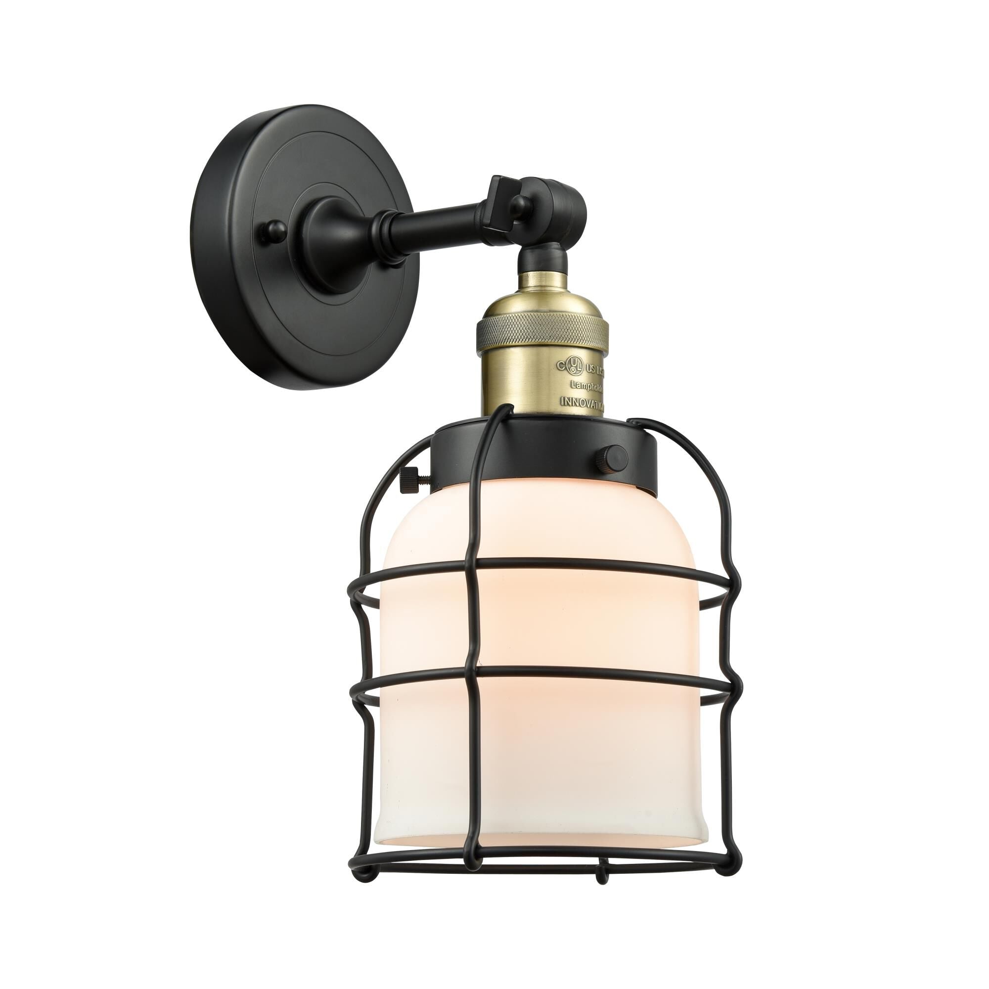 Innovations Lighting Bruno Marashlian Small Bell Cage 12 Inch Wall Sconce Small Bell Cage - 203-BAB-G51-CE - Restoration-Vintage