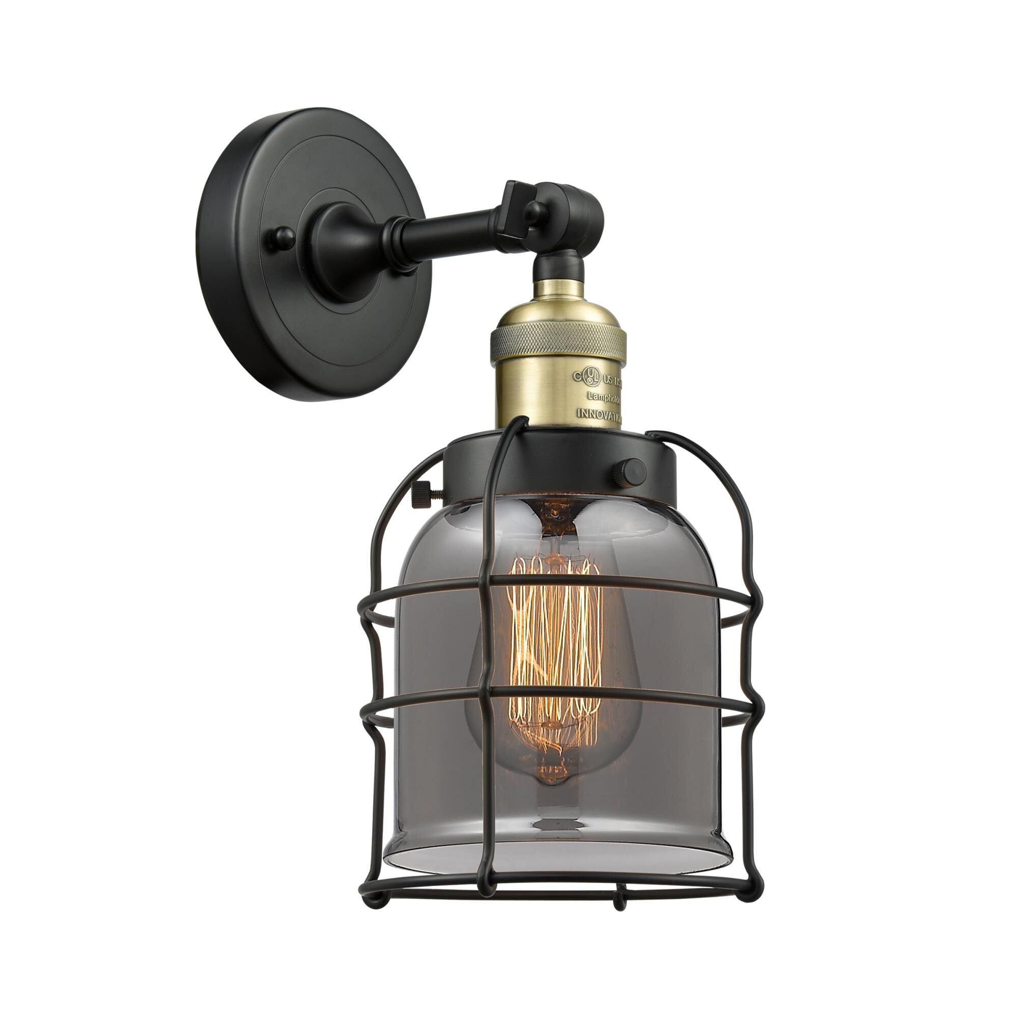 Innovations Lighting Bruno Marashlian Small Bell Cage 12 Inch Wall Sconce Small Bell Cage - 203-BAB-G53-CE - Restoration-Vintage