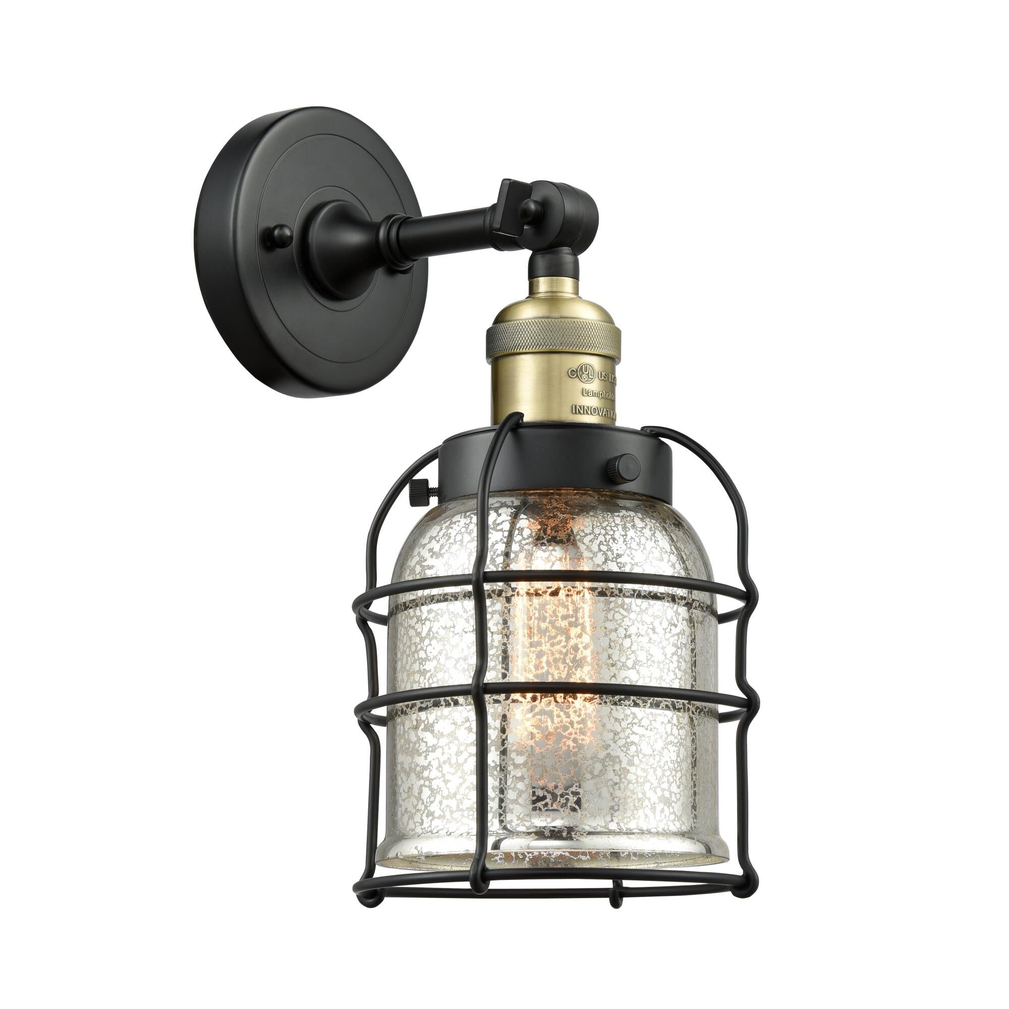 Innovations Lighting Bruno Marashlian Small Bell Cage 12 Inch Wall Sconce Small Bell Cage - 203-BAB-G58-CE - Restoration-Vintage