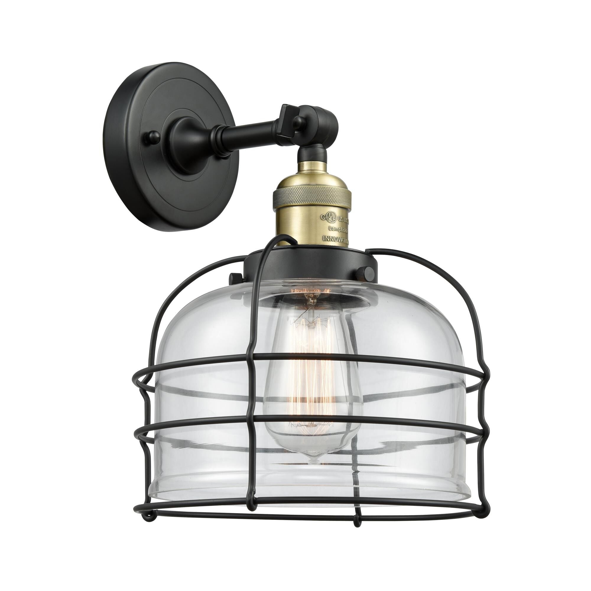 Innovations Lighting Bruno Marashlian Large Bell Cage 12 Inch Wall Sconce Large Bell Cage - 203-BAB-G72-CE - Restoration-Vintage