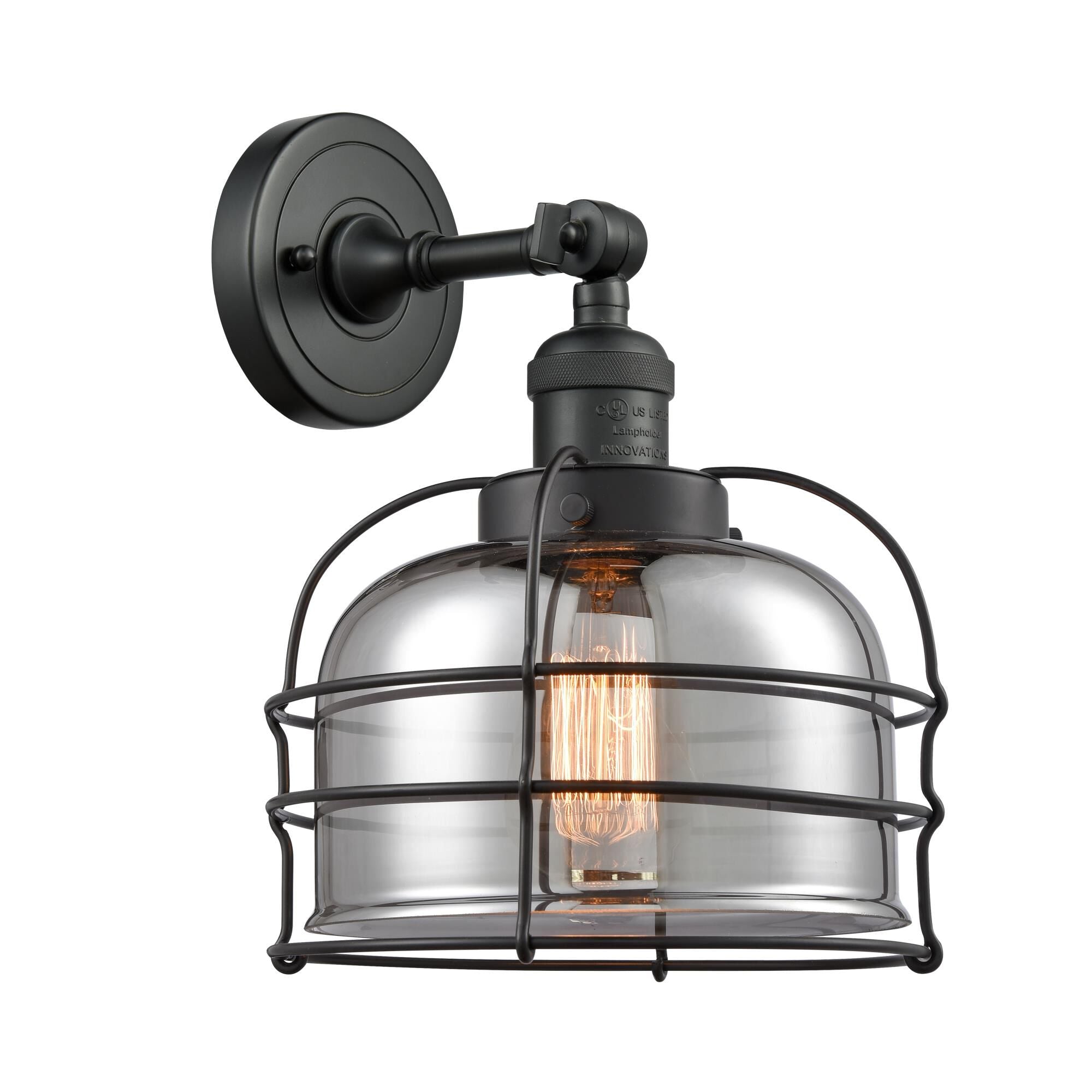 Innovations Lighting Bruno Marashlian Large Bell Cage 12 Inch Wall Sconce Large Bell Cage - 203-BK-G73-CE - Restoration-Vintage