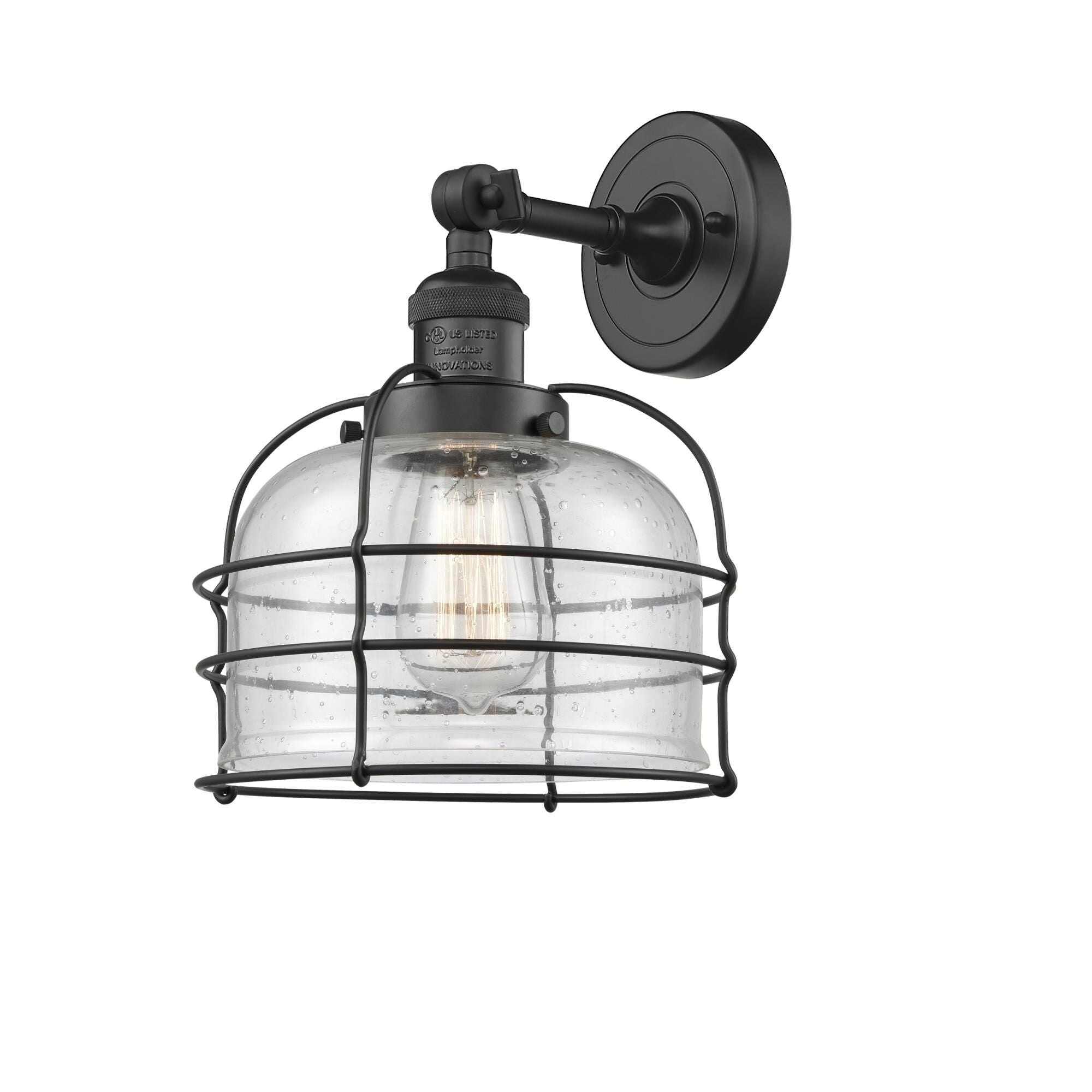 Innovations Lighting Bruno Marashlian Large Bell Cage 12 Inch Wall Sconce Large Bell Cage - 203-BK-G74-CE - Restoration-Vintage
