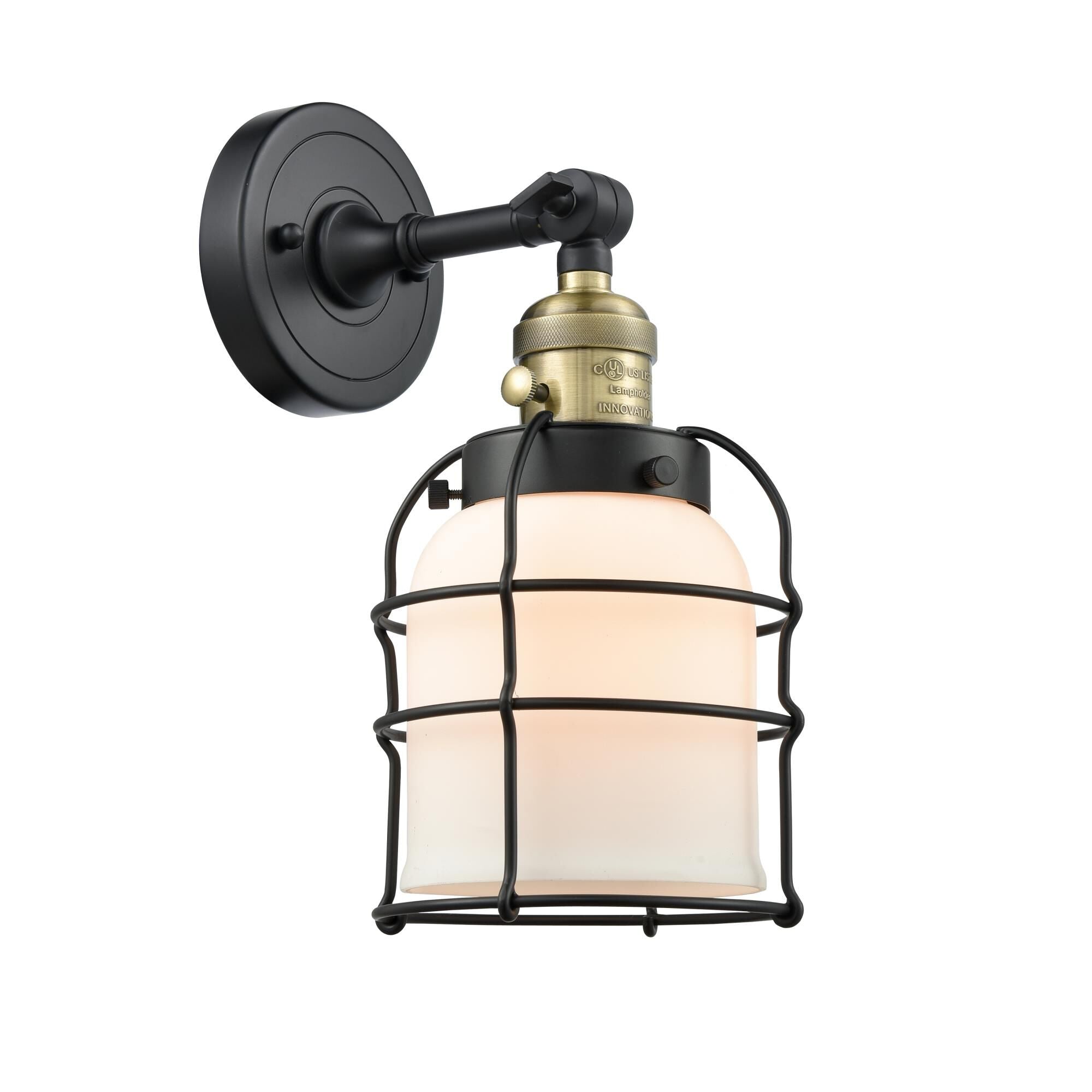 Innovations Lighting Bell Cage 12 Inch Wall Sconce Bell Cage - 203SW-BAB-G51-CE - Restoration-Vintage