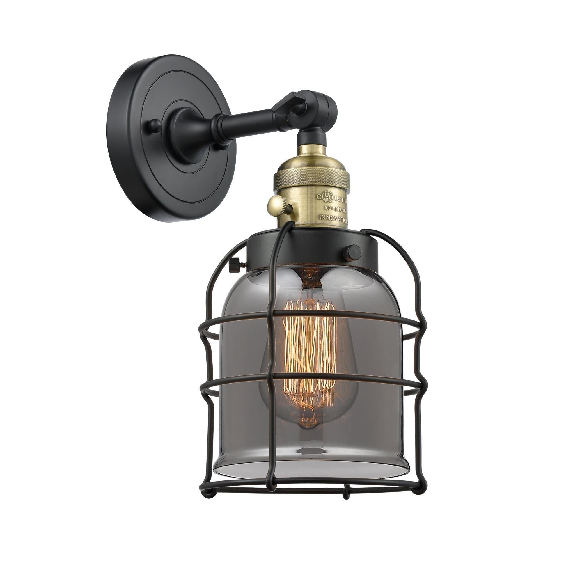 Innovations Lighting Bell Cage 12 Inch Wall Sconce Bell Cage - 203SW-BAB-G53-CE - Restoration-Vintage