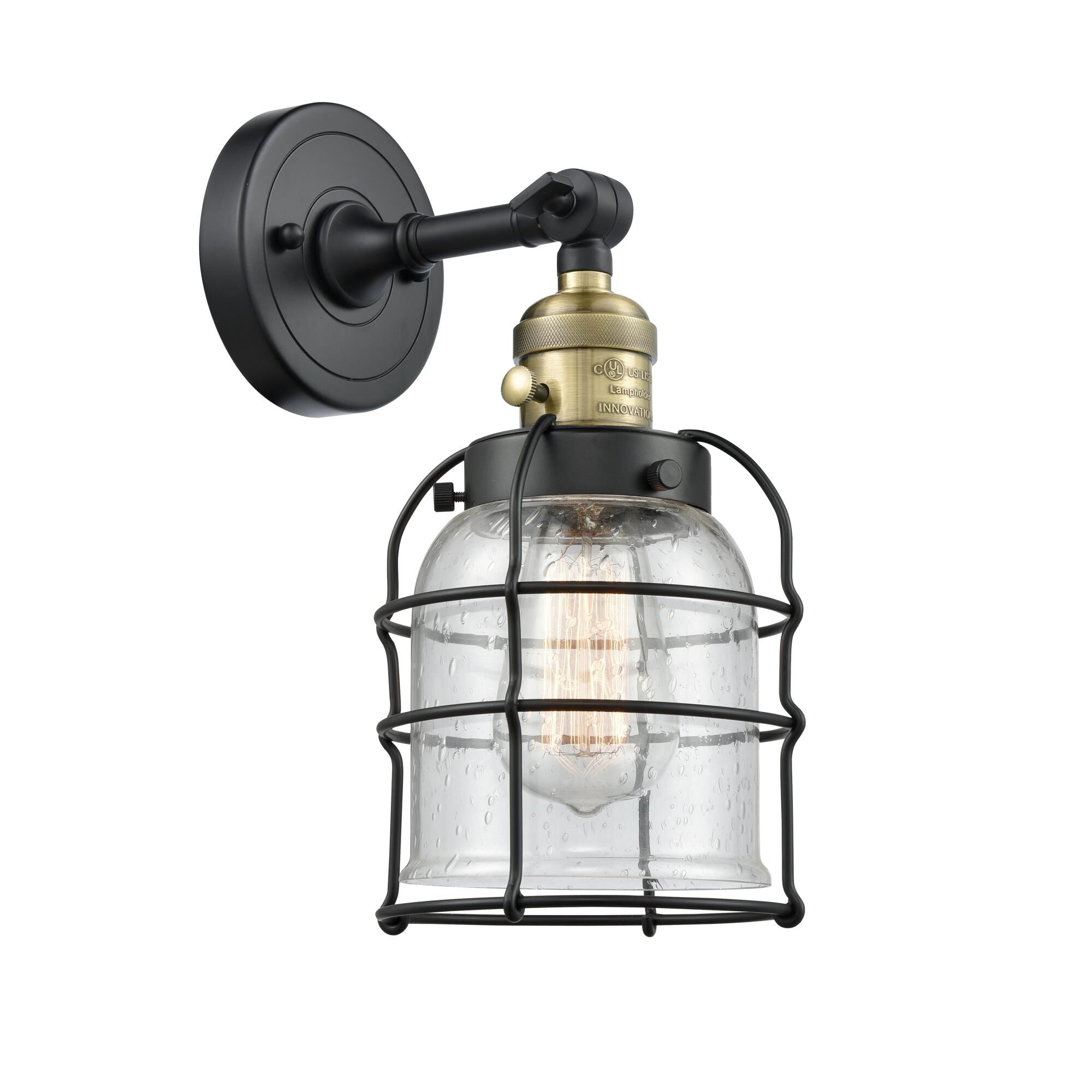 Innovations Lighting Bell Cage 12 Inch Wall Sconce Bell Cage - 203SW-BAB-G54-CE - Restoration-Vintage
