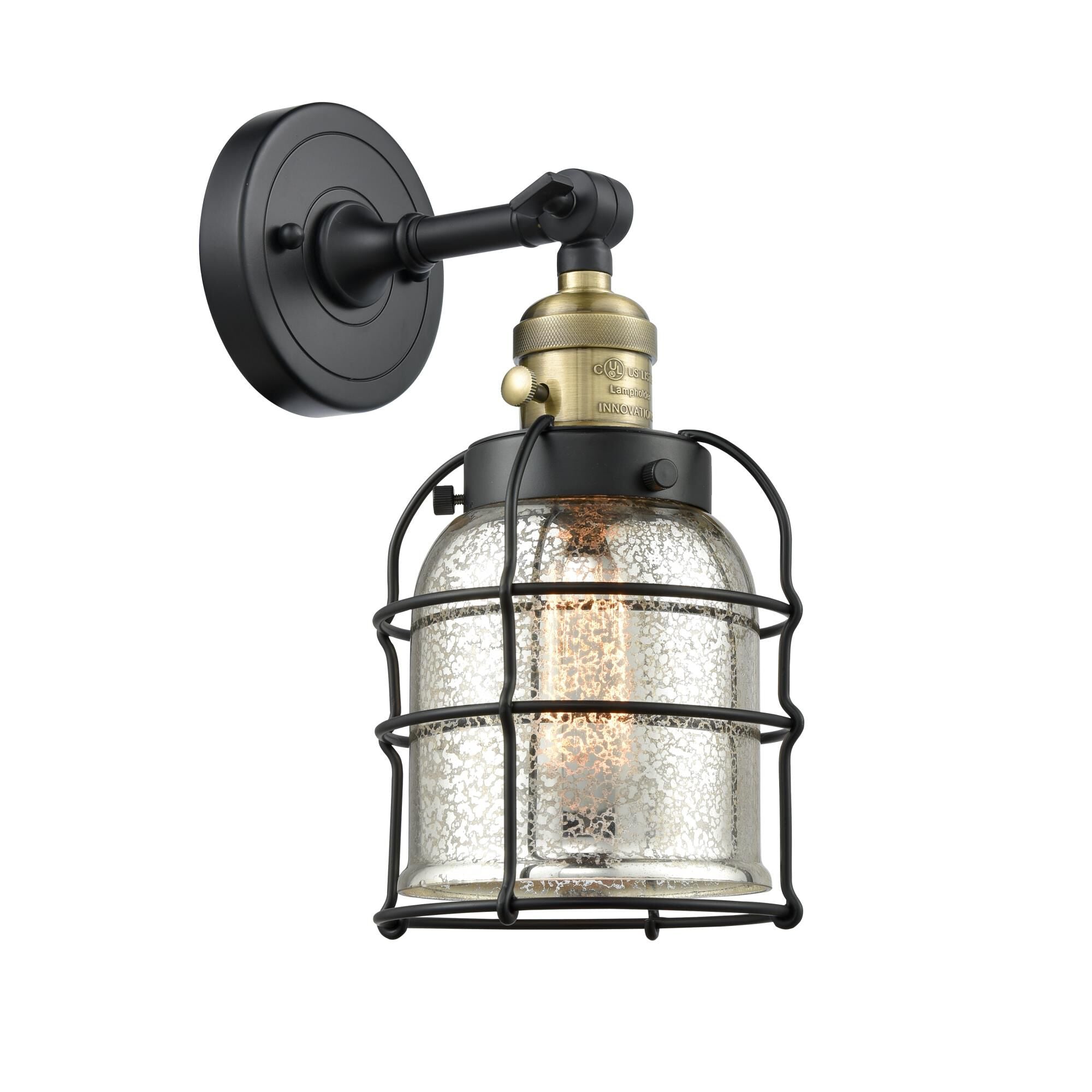 Innovations Lighting Bell Cage 12 Inch Wall Sconce Bell Cage - 203SW-BAB-G58-CE - Restoration-Vintage
