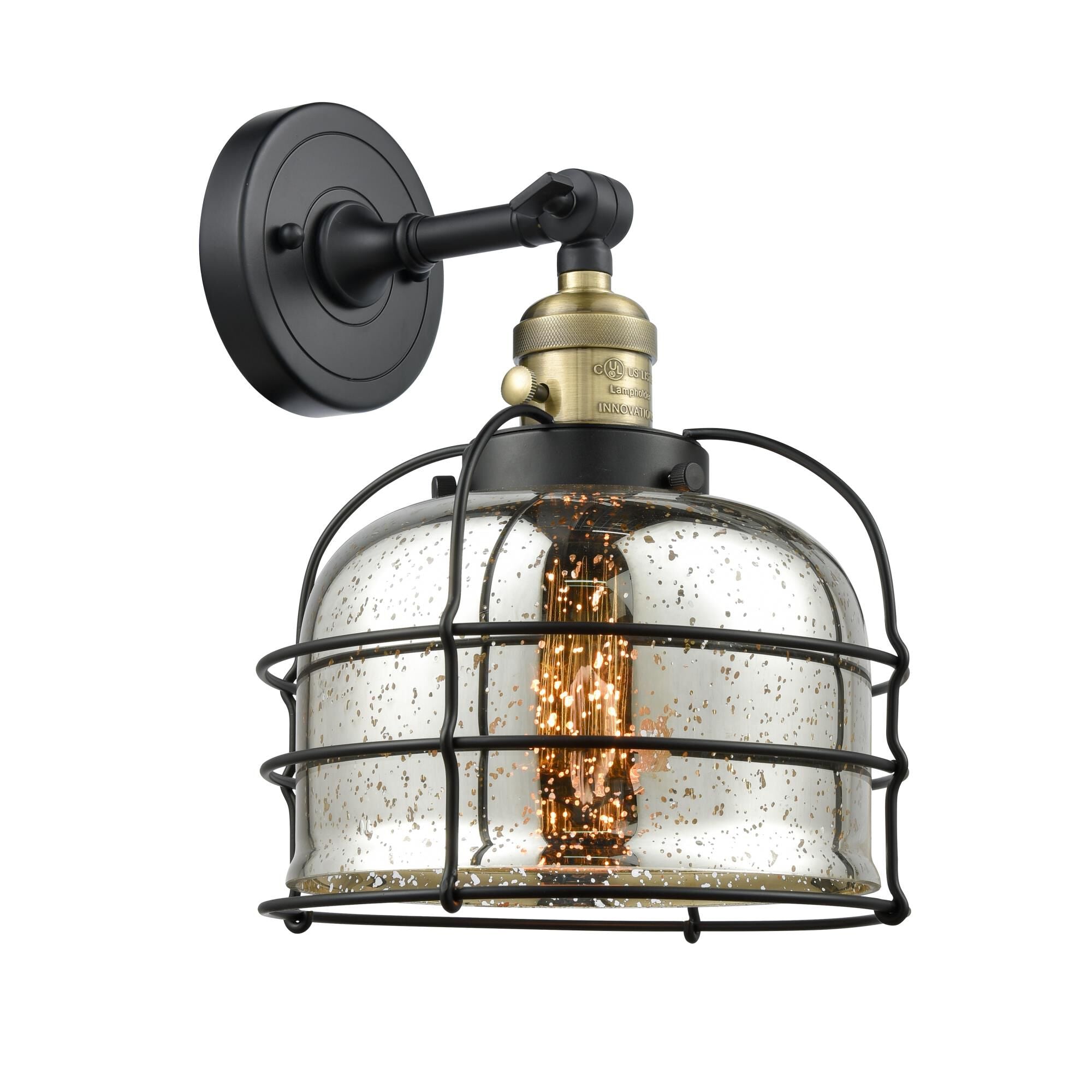 Innovations Lighting Bell Cage 12 Inch Wall Sconce Bell Cage - 203SW-BAB-G78-CE - Restoration-Vintage