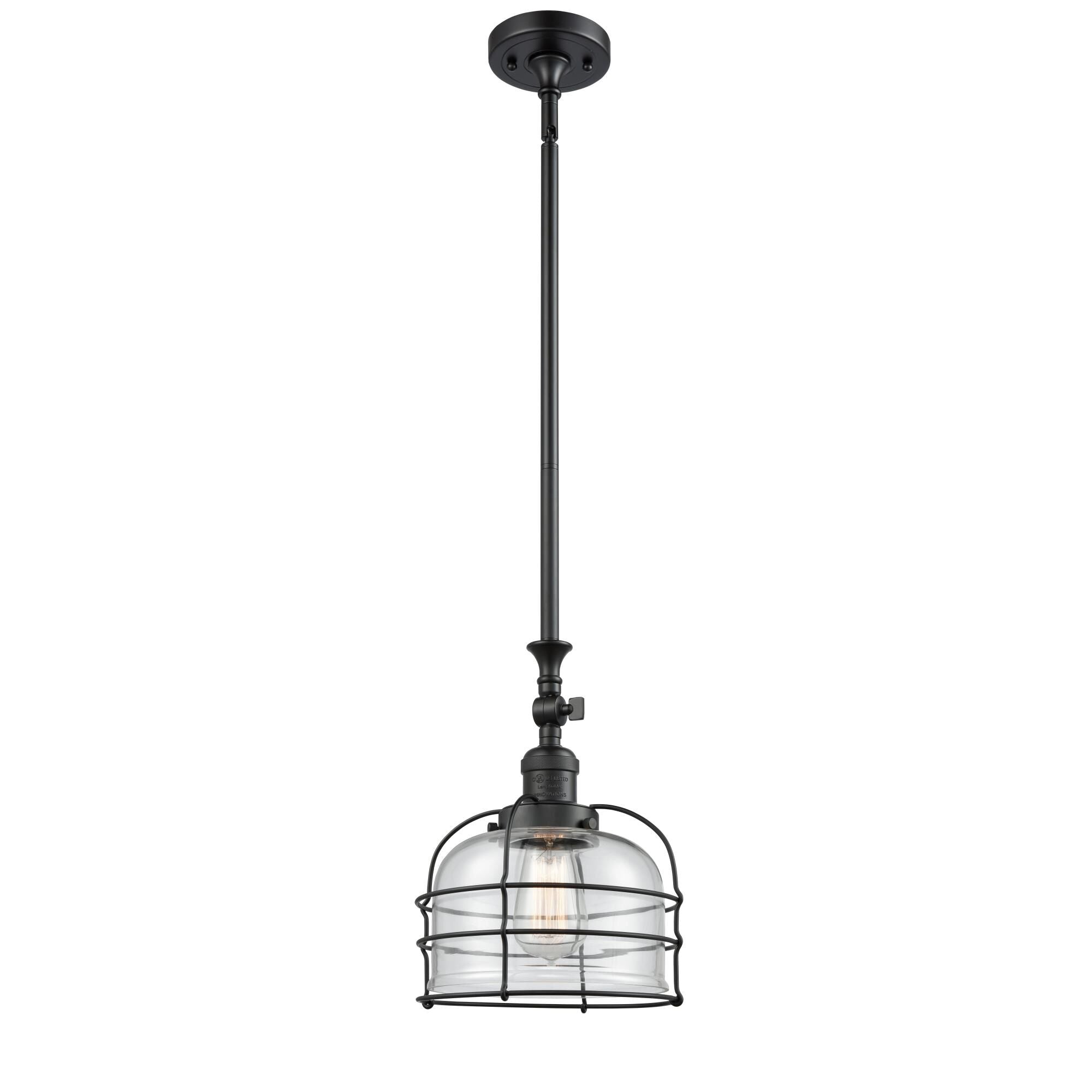 Innovations Lighting Bruno Marashlian Large Bell Cage 9 Inch Mini Pendant Large Bell Cage - 206-BK-G72-CE - Restoration-Vintage