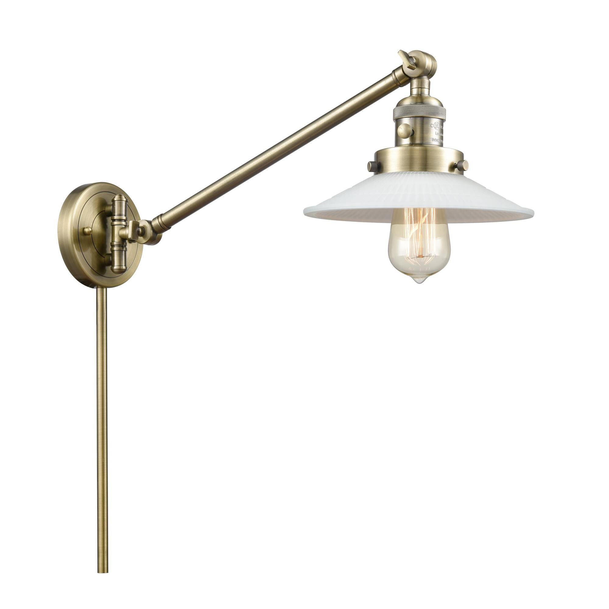 Innovations Lighting Bruno Marashlian Halophane LED Wall Swing Lamp Halophane - 237-AB-G1 - Restoration-Vintage