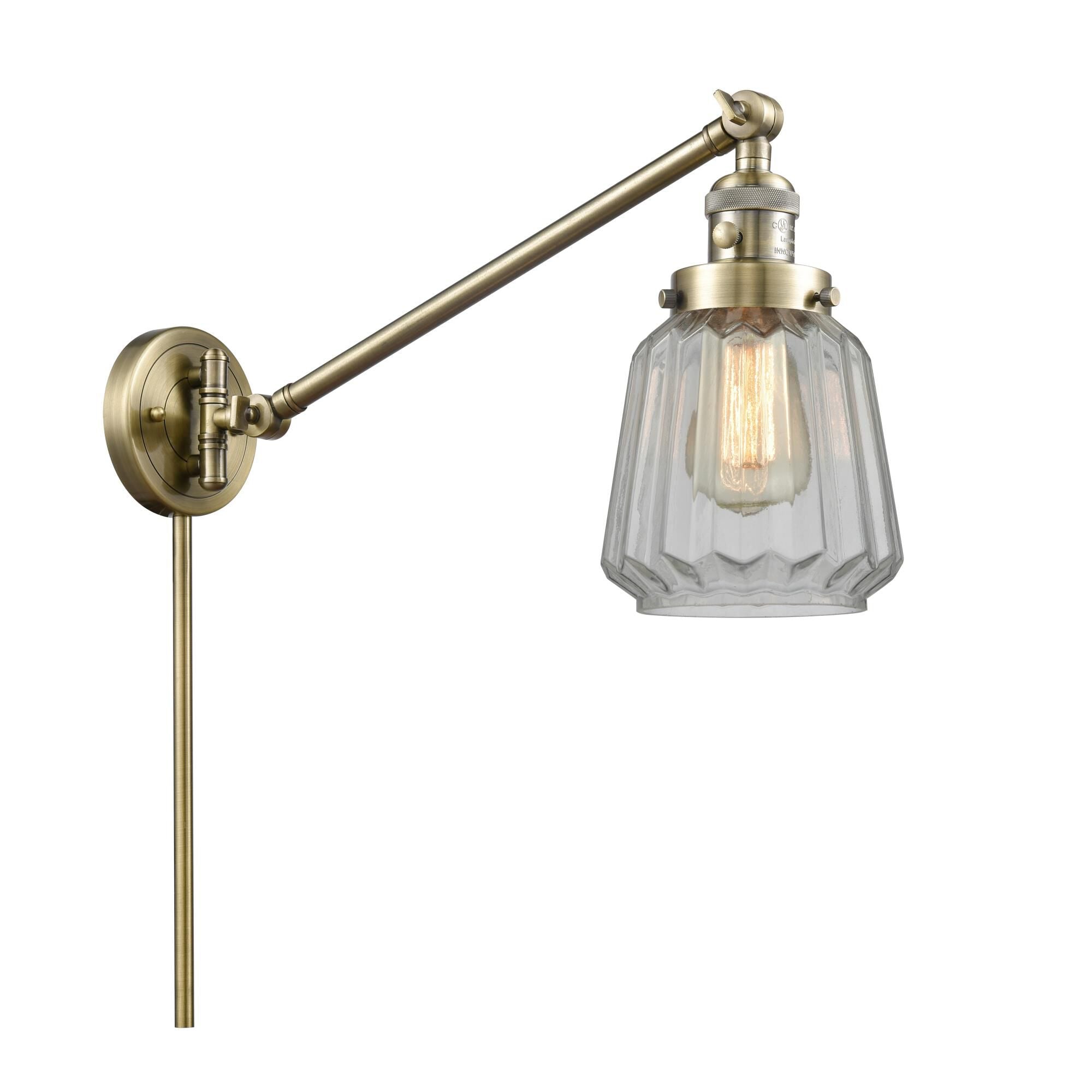 Innovations Lighting Bruno Marashlian Chatham Wall Swing Lamp Chatham - 237-AB-G142 - Restoration-Vintage