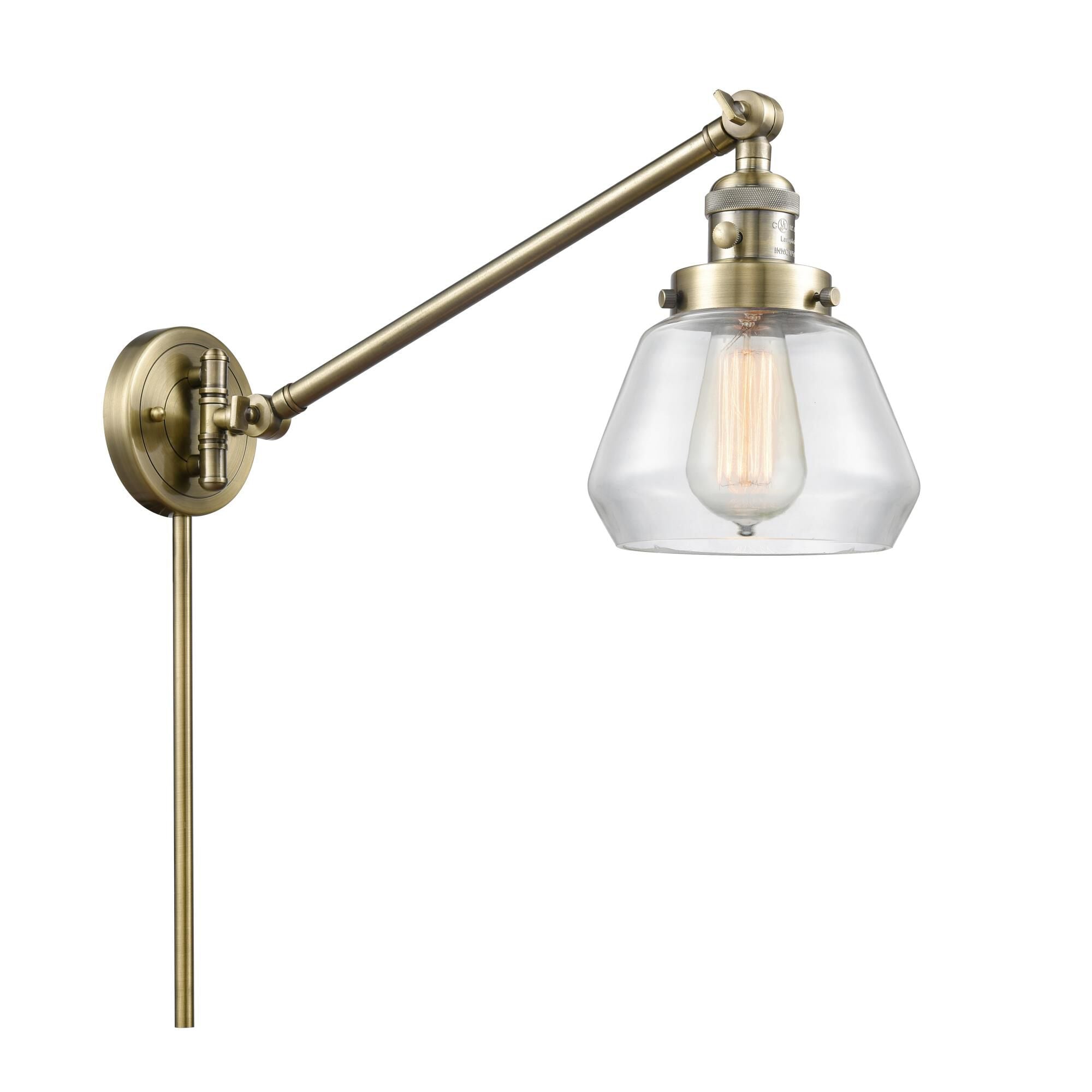 Innovations Lighting Bruno Marashlian Fulton Wall Swing Lamp Fulton - 237-AB-G172 - Restoration-Vintage