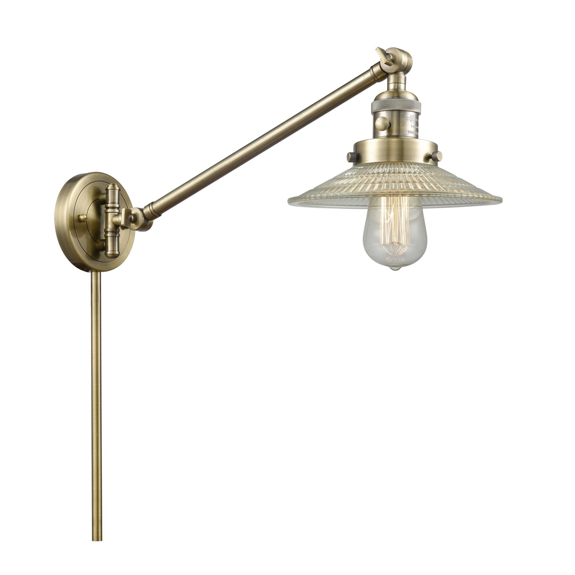Innovations Lighting Bruno Marashlian Halophane Wall Swing Lamp Halophane - 237-AB-G2 - Restoration-Vintage