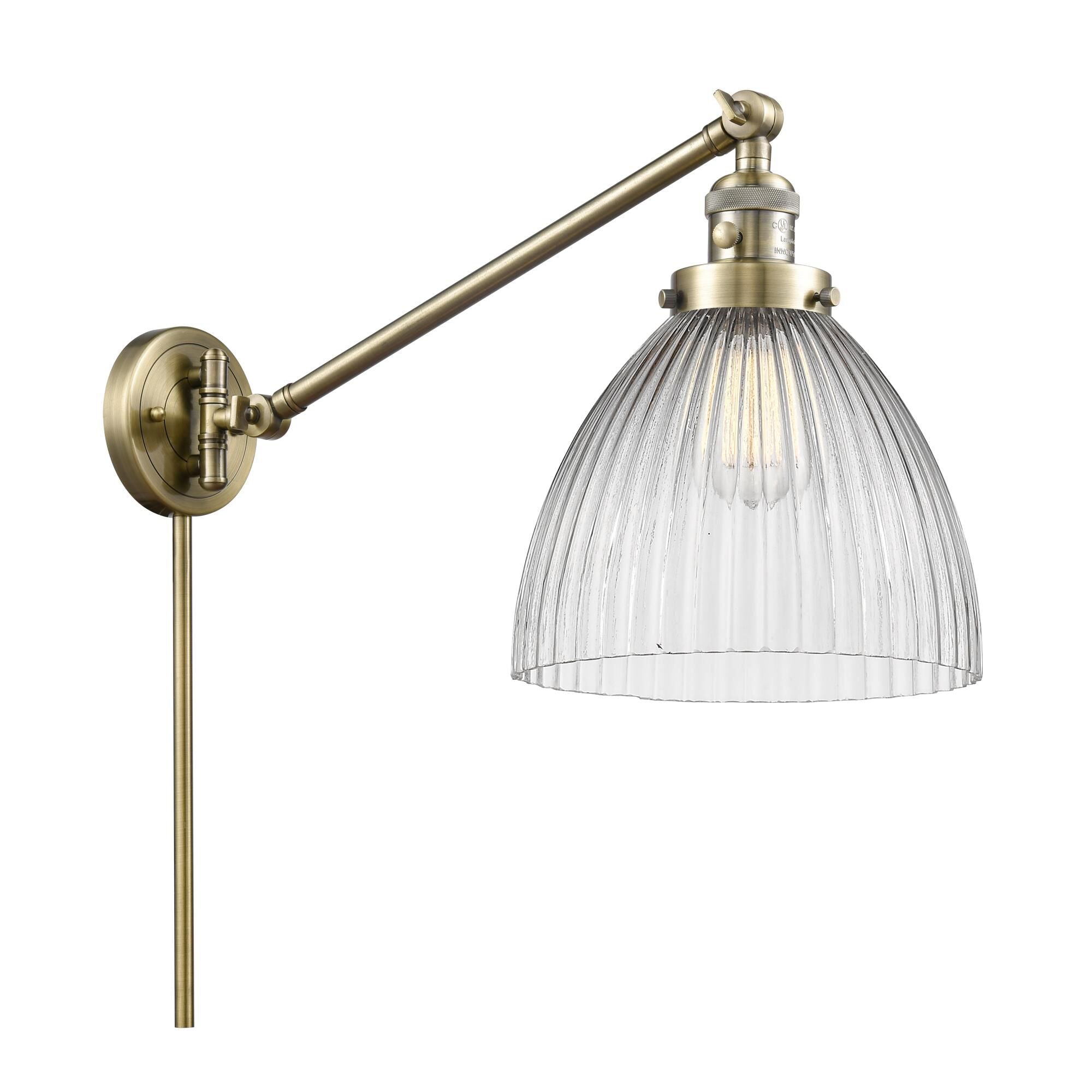 Innovations Lighting Bruno Marashlian Seneca Falls Wall Swing Lamp Seneca Falls - 237-AB-G222 - Restoration-Vintage