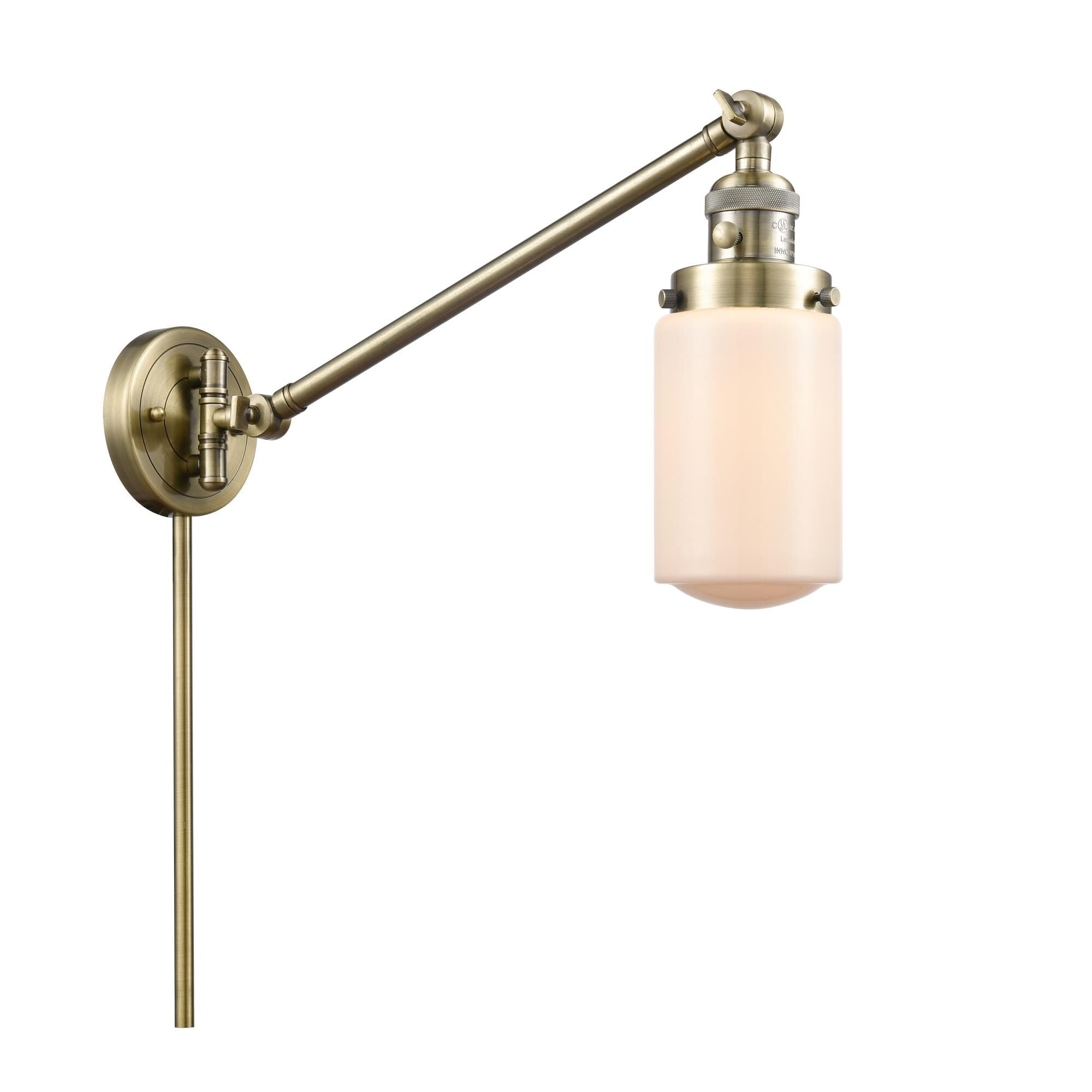 Innovations Lighting Bruno Marashlian Dover Wall Swing Lamp Dover - 237-AB-G311 - Traditional