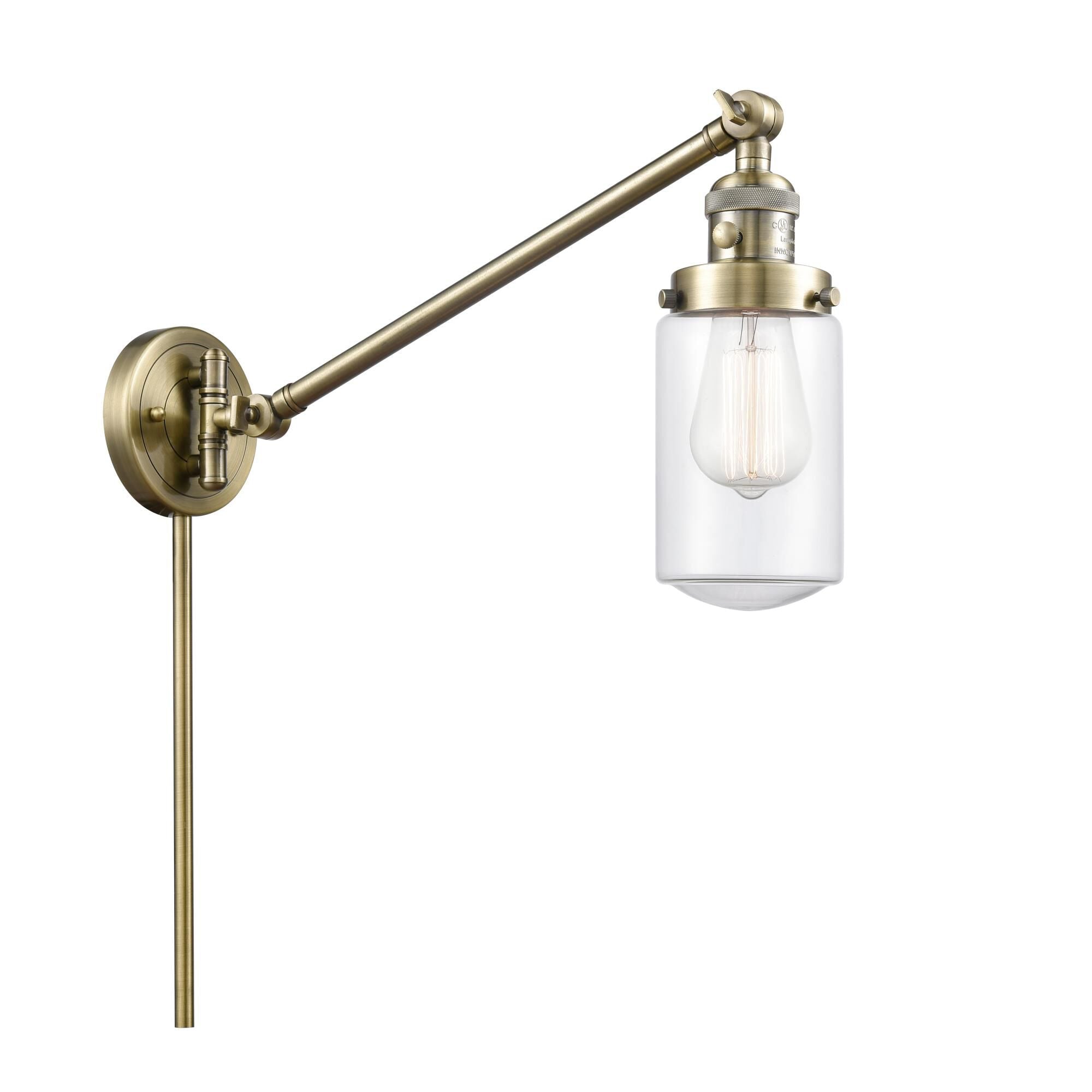 Innovations Lighting Bruno Marashlian Dover Wall Swing Lamp Dover - 237-AB-G312 - Traditional