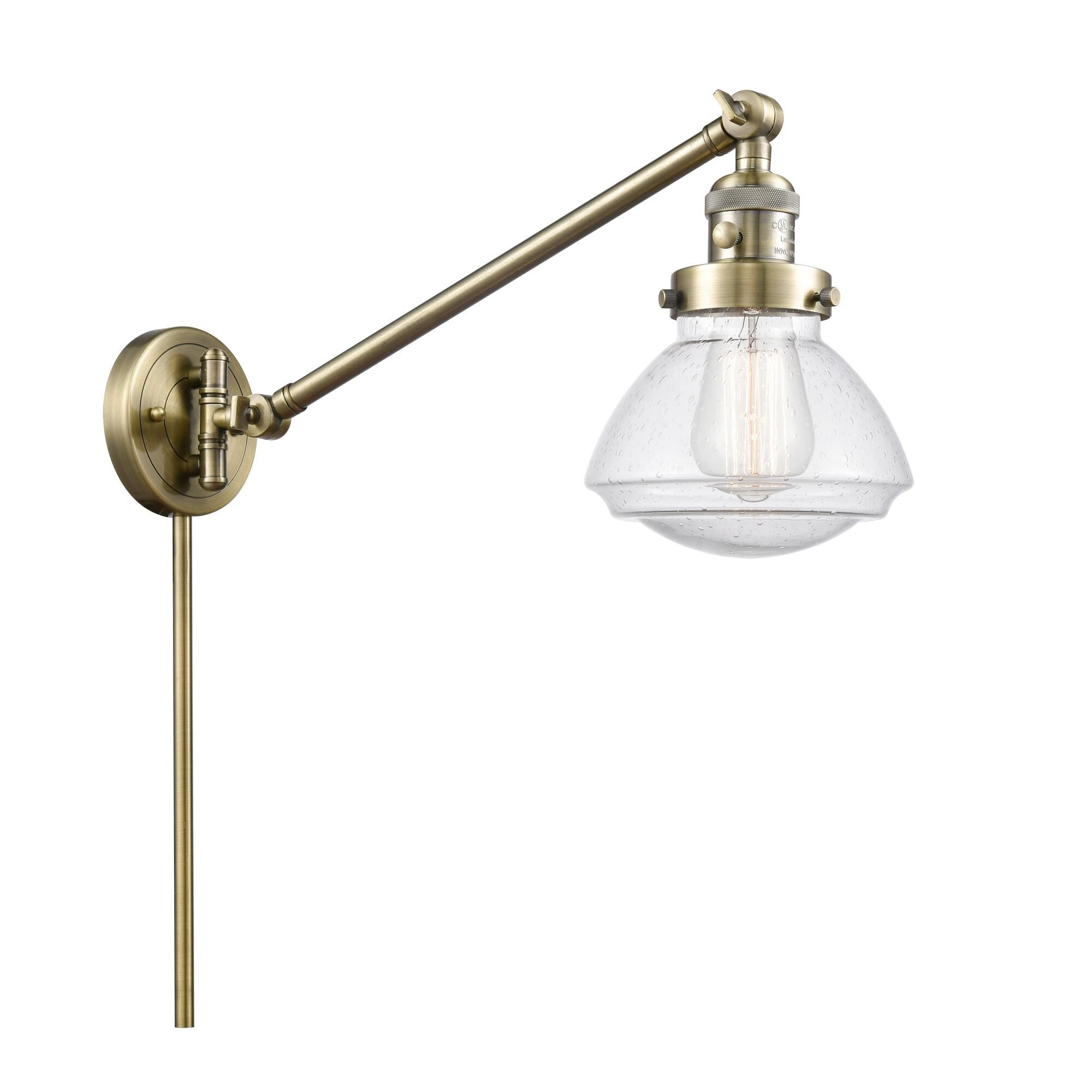 Innovations Lighting Bruno Marashlian Olean Wall Swing Lamp Olean - 237-AB-G324 - Traditional