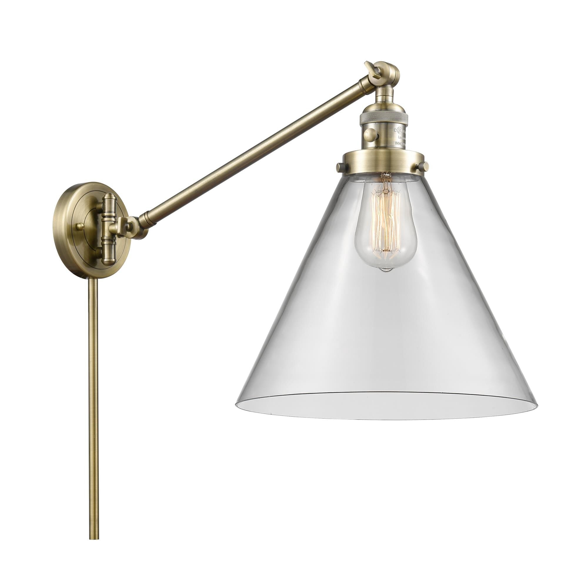 Innovations Lighting Bruno Marashlian Cone Wall Swing Lamp Cone - 237-AB-G42-L - Transitional