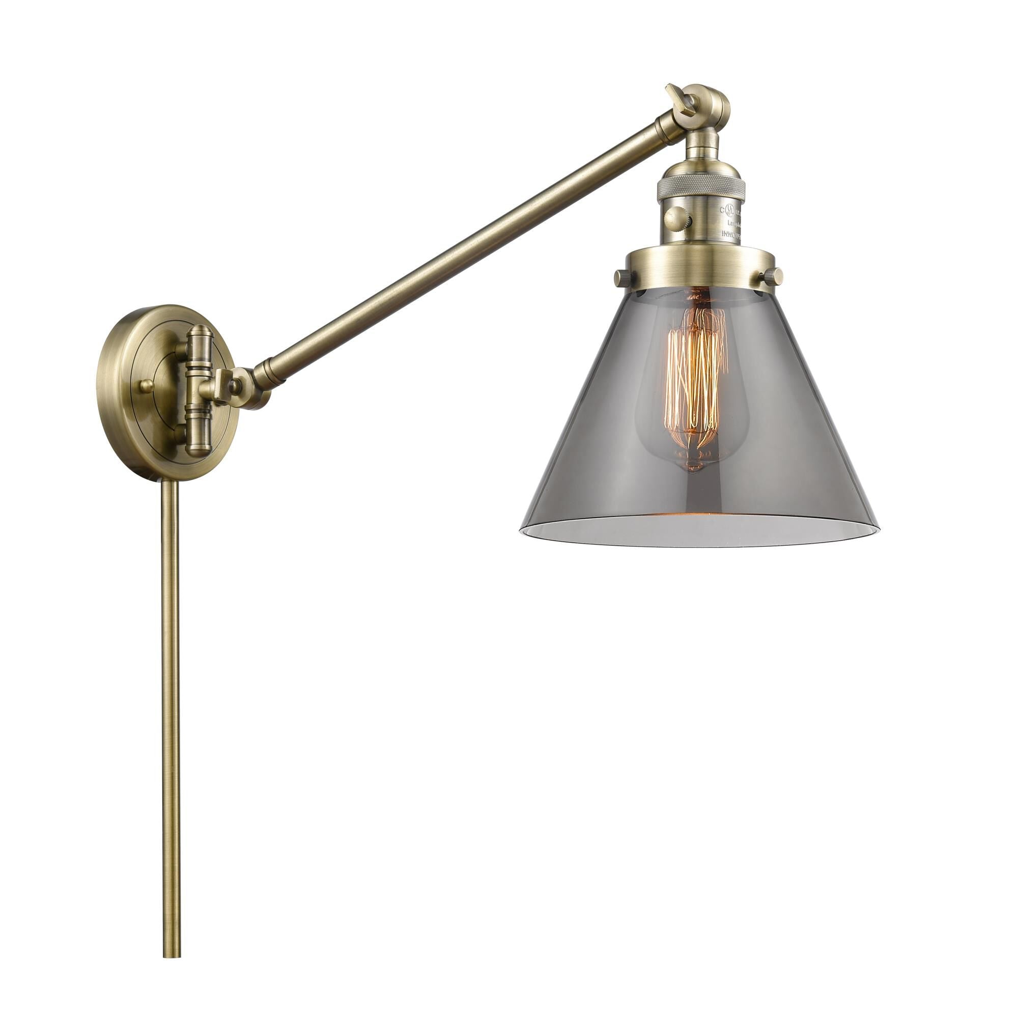 Innovations Lighting Bruno Marashlian Large Cone Wall Swing Lamp Large Cone - 237-AB-G43 - Restoration-Vintage