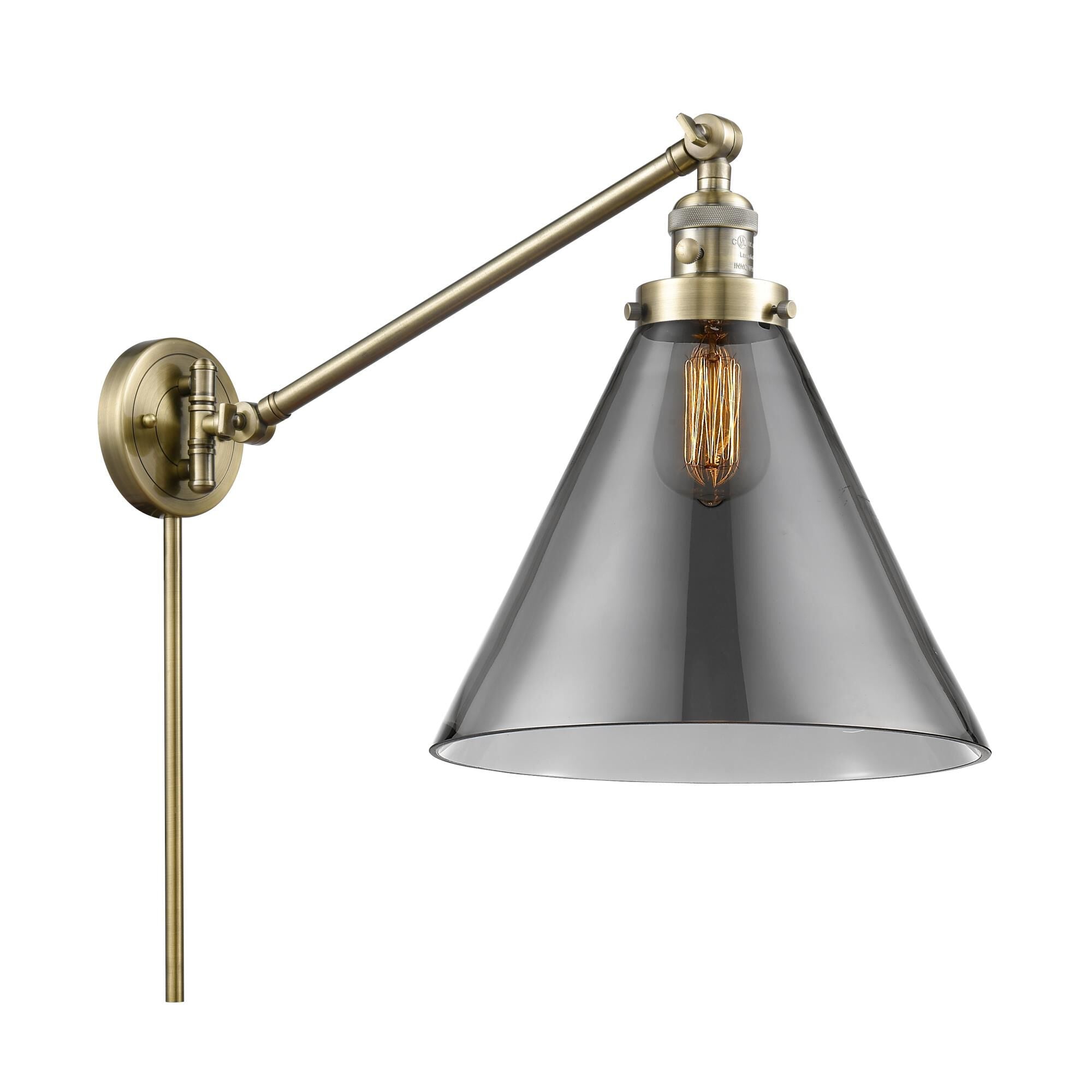 Innovations Lighting Bruno Marashlian Cone Wall Swing Lamp Cone - 237-AB-G43-L - Transitional