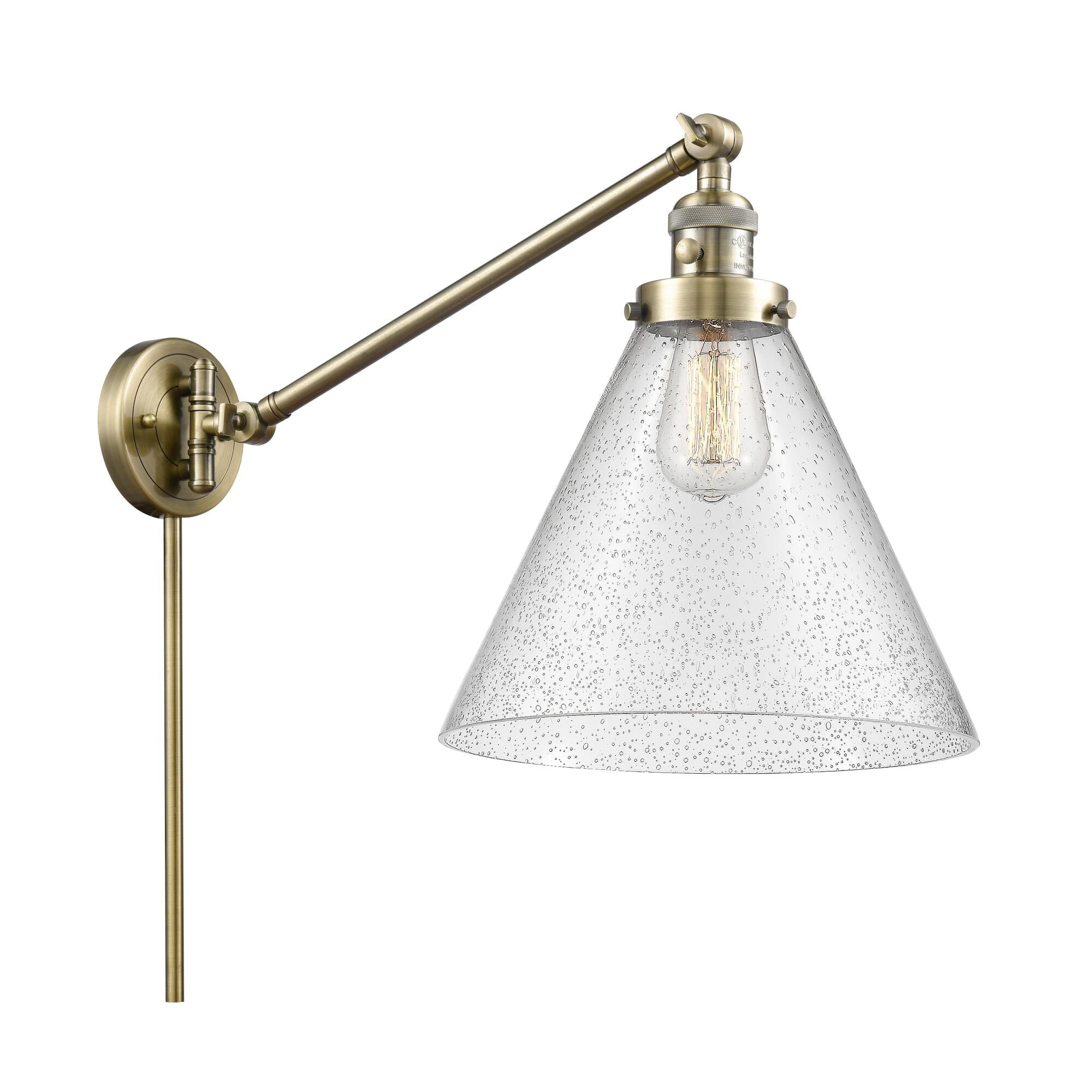 Innovations Lighting Bruno Marashlian Cone Wall Swing Lamp Cone - 237-AB-G44-L - Transitional