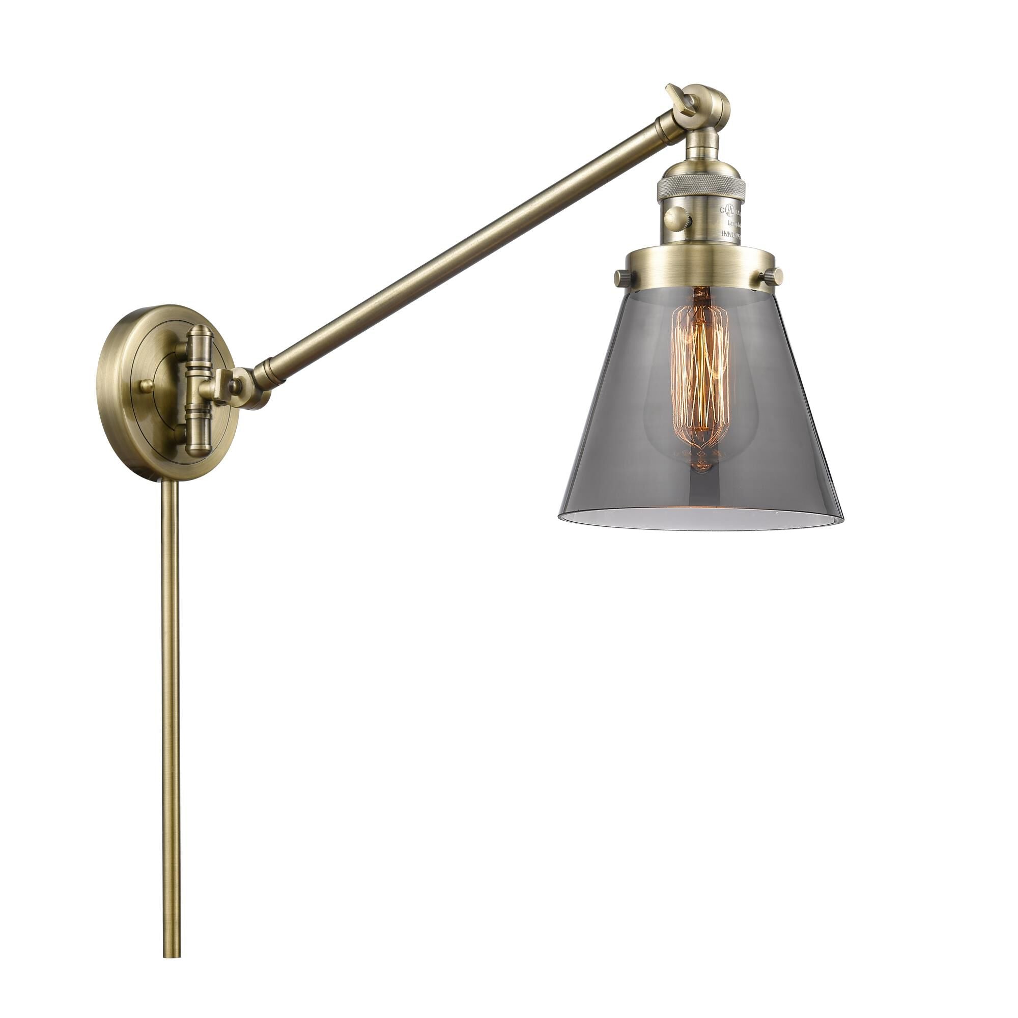 Innovations Lighting Bruno Marashlian Small Cone Wall Swing Lamp Small Cone - 237-AB-G63 - Restoration-Vintage