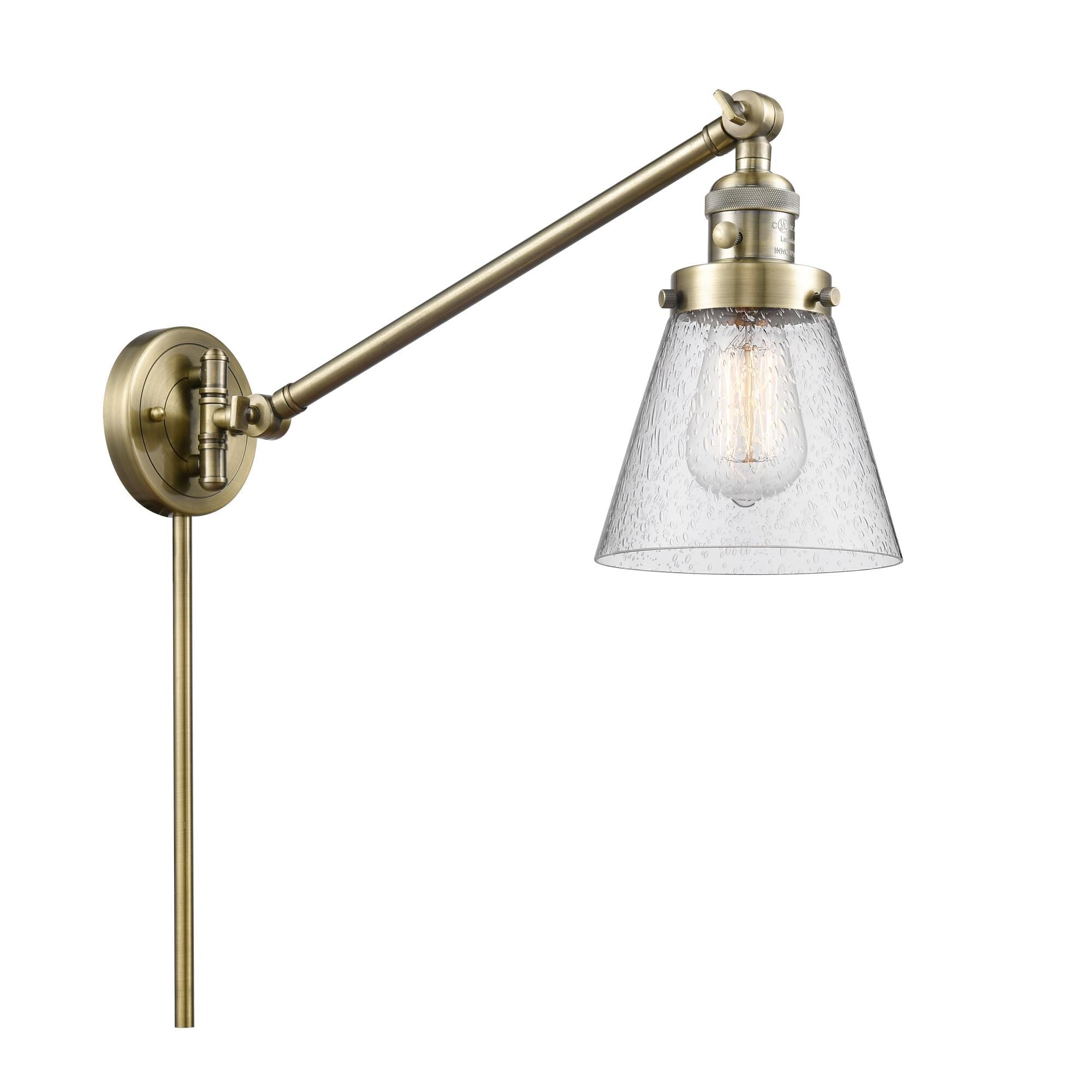 Innovations Lighting Bruno Marashlian Small Cone Wall Swing Lamp Small Cone - 237-AB-G64 - Restoration-Vintage