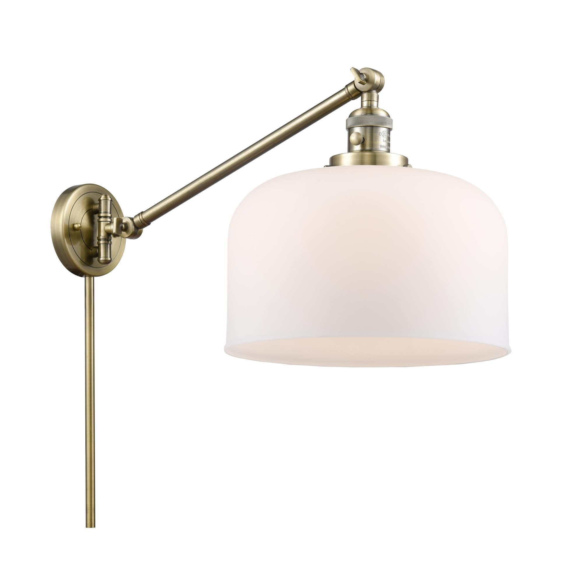 Innovations Lighting Bruno Marashlian Bell Wall Swing Lamp Bell - 237-AB-G71-L - Restoration-Vintage