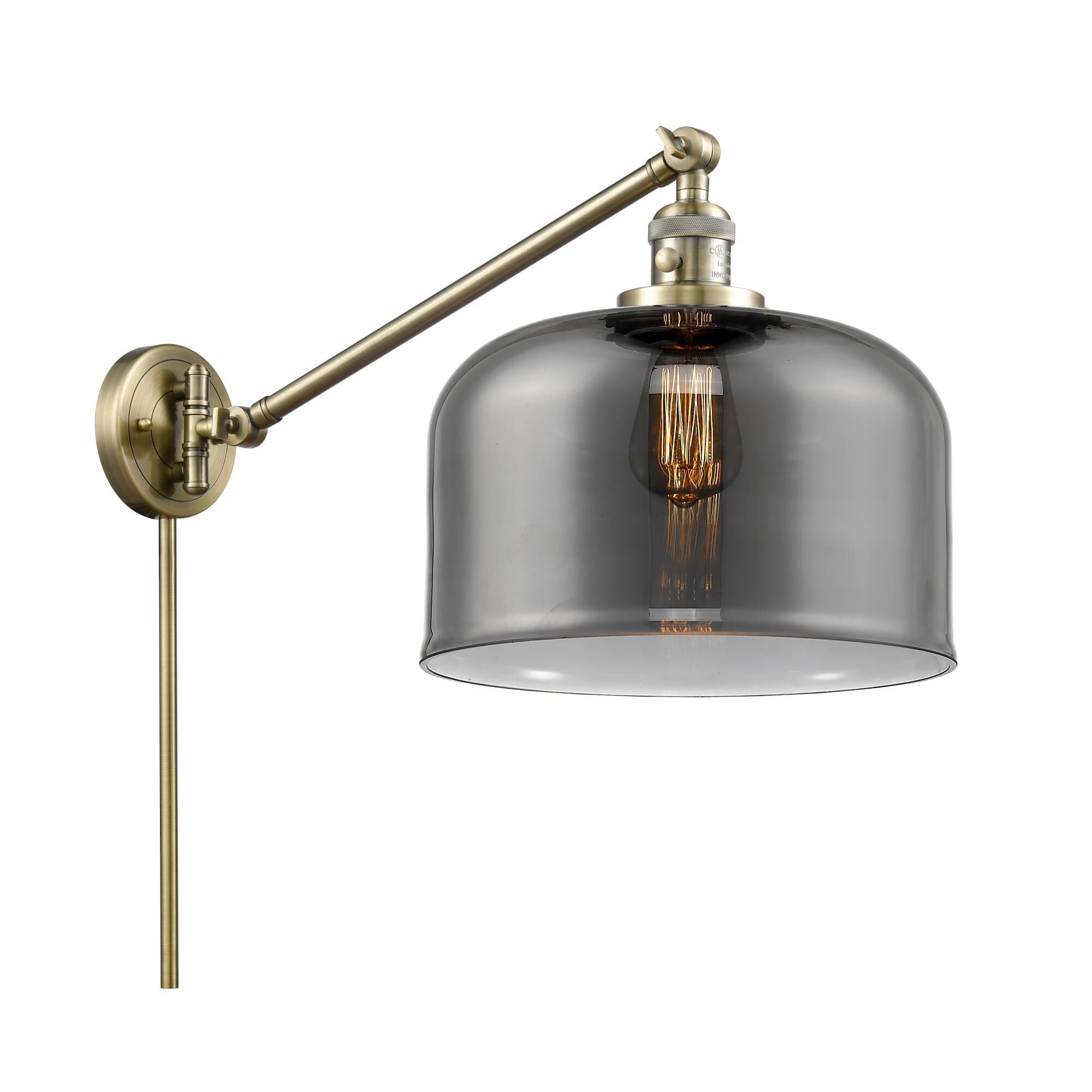 Innovations Lighting Bruno Marashlian Bell Wall Swing Lamp Bell - 237-AB-G73-L - Restoration-Vintage