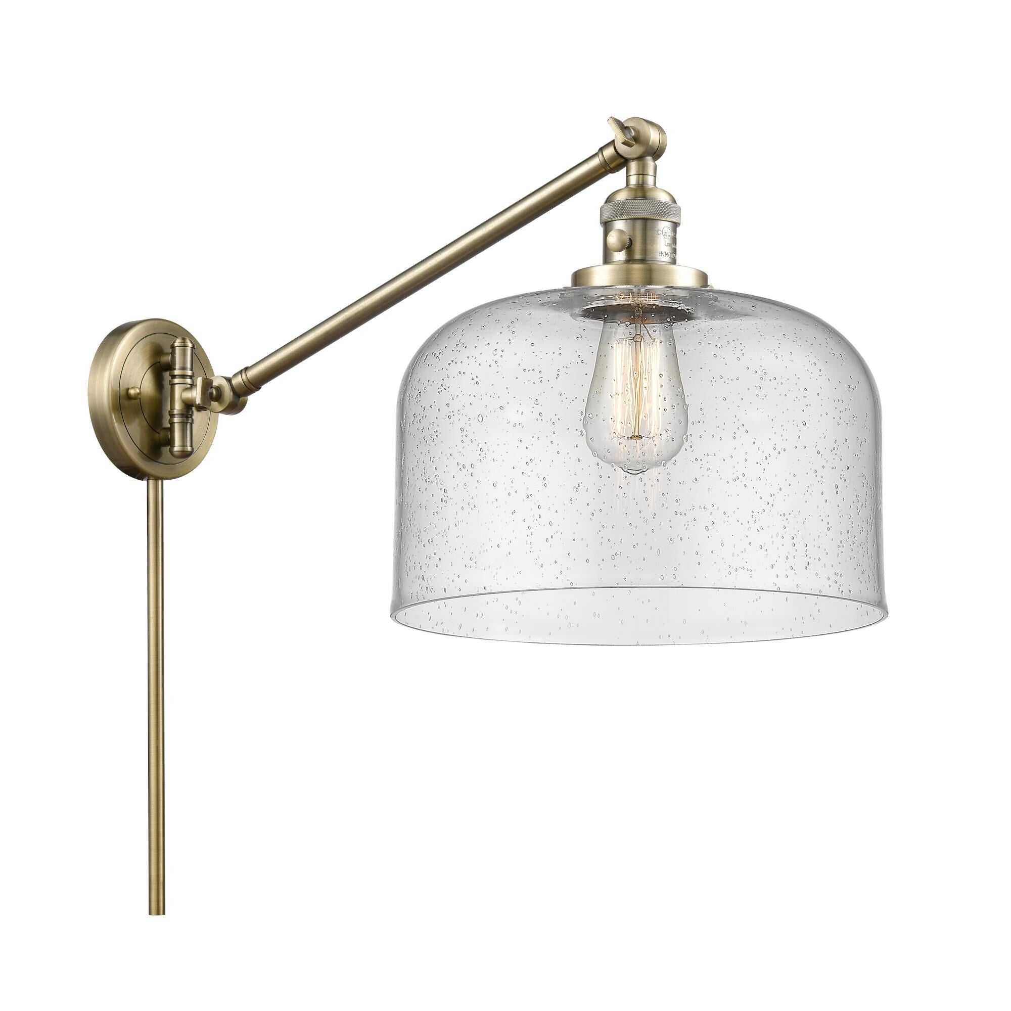 Innovations Lighting Bruno Marashlian Bell Wall Swing Lamp Bell - 237-AB-G74-L - Restoration-Vintage