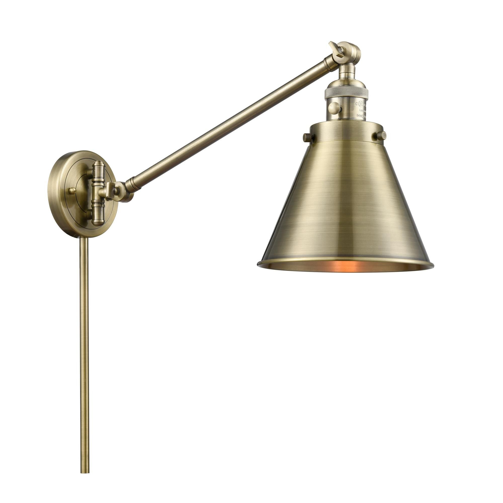 Innovations Lighting Bruno Marashlian Appalachian Wall Swing Lamp Appalachian - 237-AB-M13-AB - Restoration-Vintage