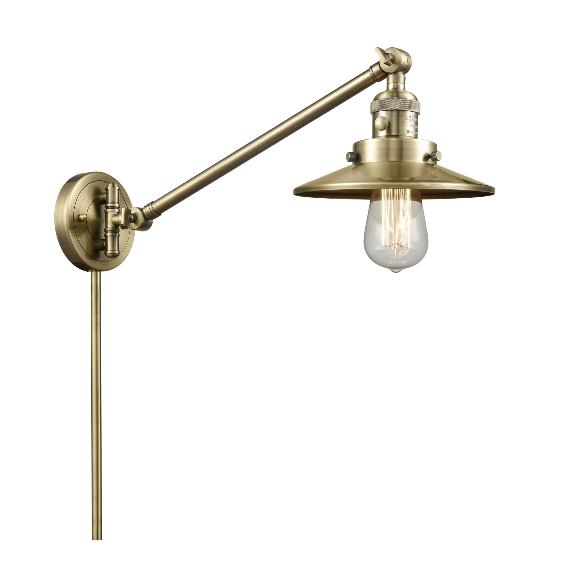 Innovations Lighting Bruno Marashlian Railroad Wall Swing Lamp Railroad - 237-AB-M4-AB - Restoration-Vintage