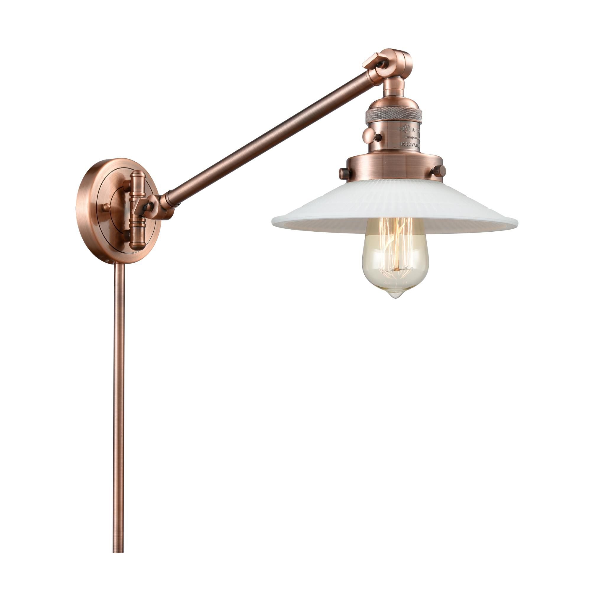 Innovations Lighting Bruno Marashlian Halophane LED Wall Swing Lamp Halophane - 237-AC-G1 - Restoration-Vintage